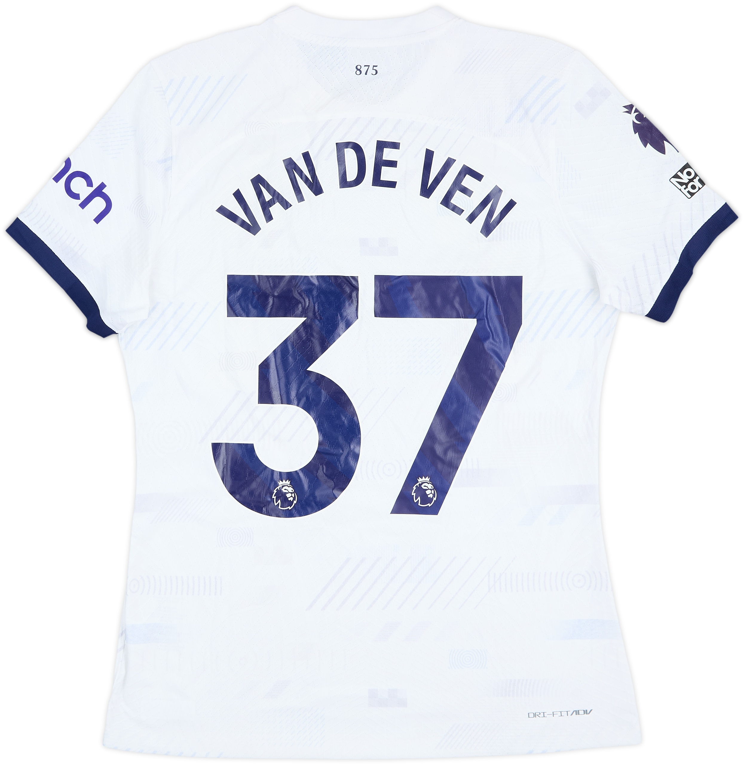 2023-24 Tottenham Match Issue Home Shirt van de Ven #37