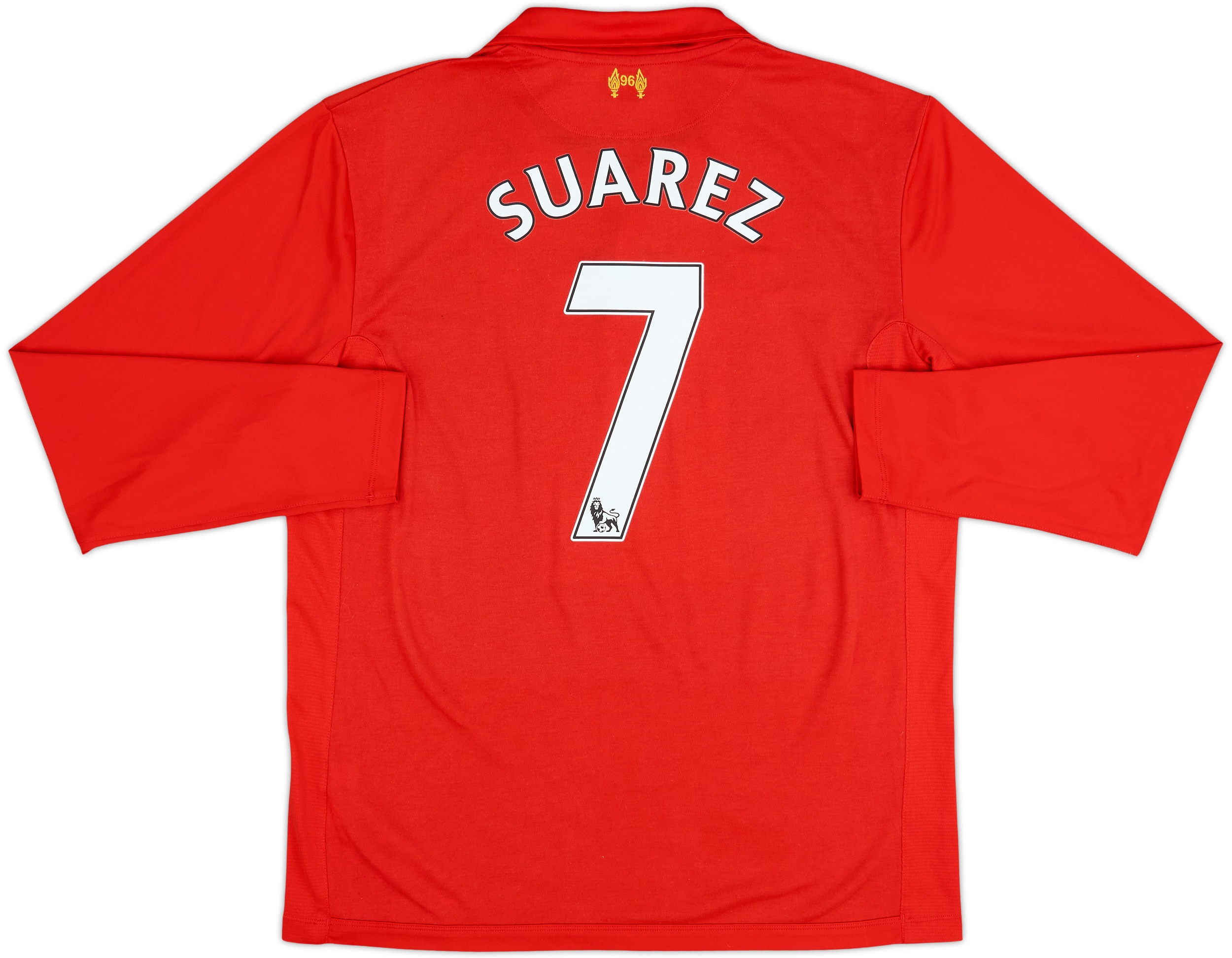 2012-13 Liverpool Home L/S Shirt Suarez #7 - 6/10 - (L)