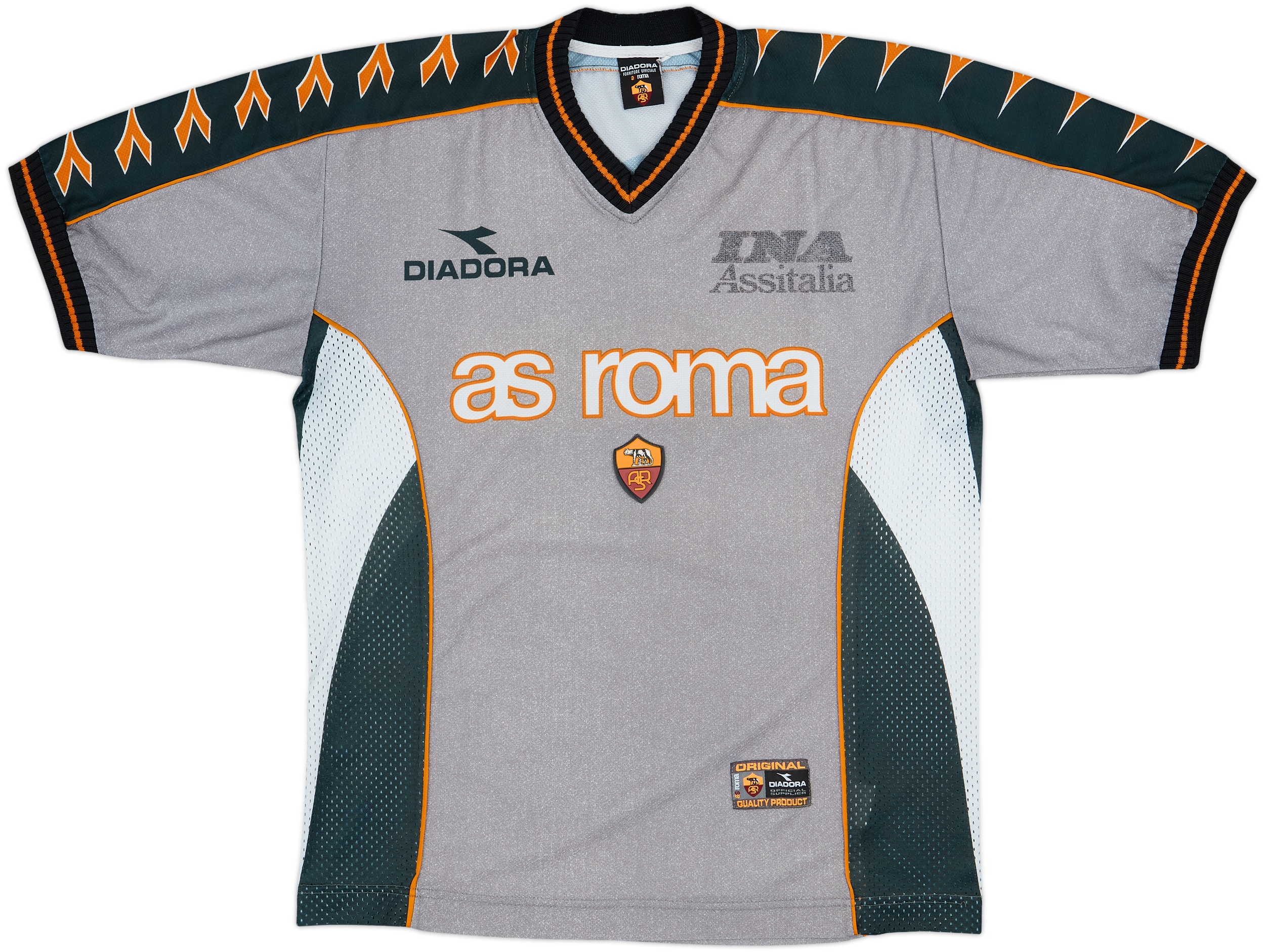 1999-00 Roma Diadora Training Shirt - 5/10 - (L)