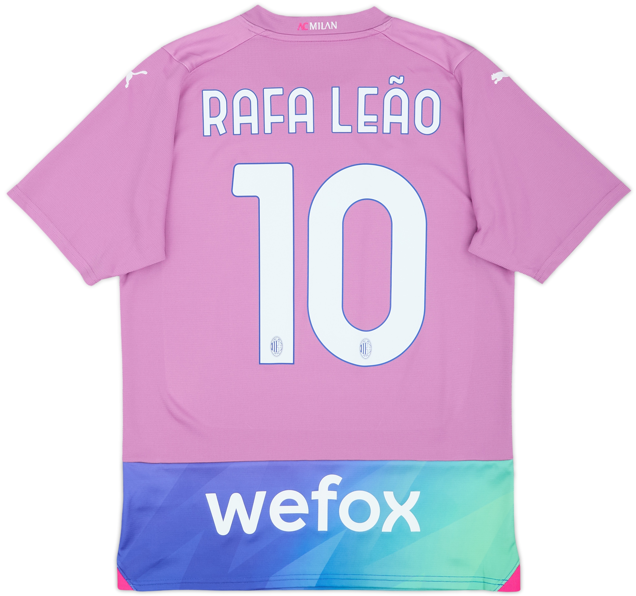 ACミラン RAFA LEÃO シャツ 10番 ピンク 2023-24 AC Milan Third Shirt Rafa Leao #10 - 8/10 - (M)