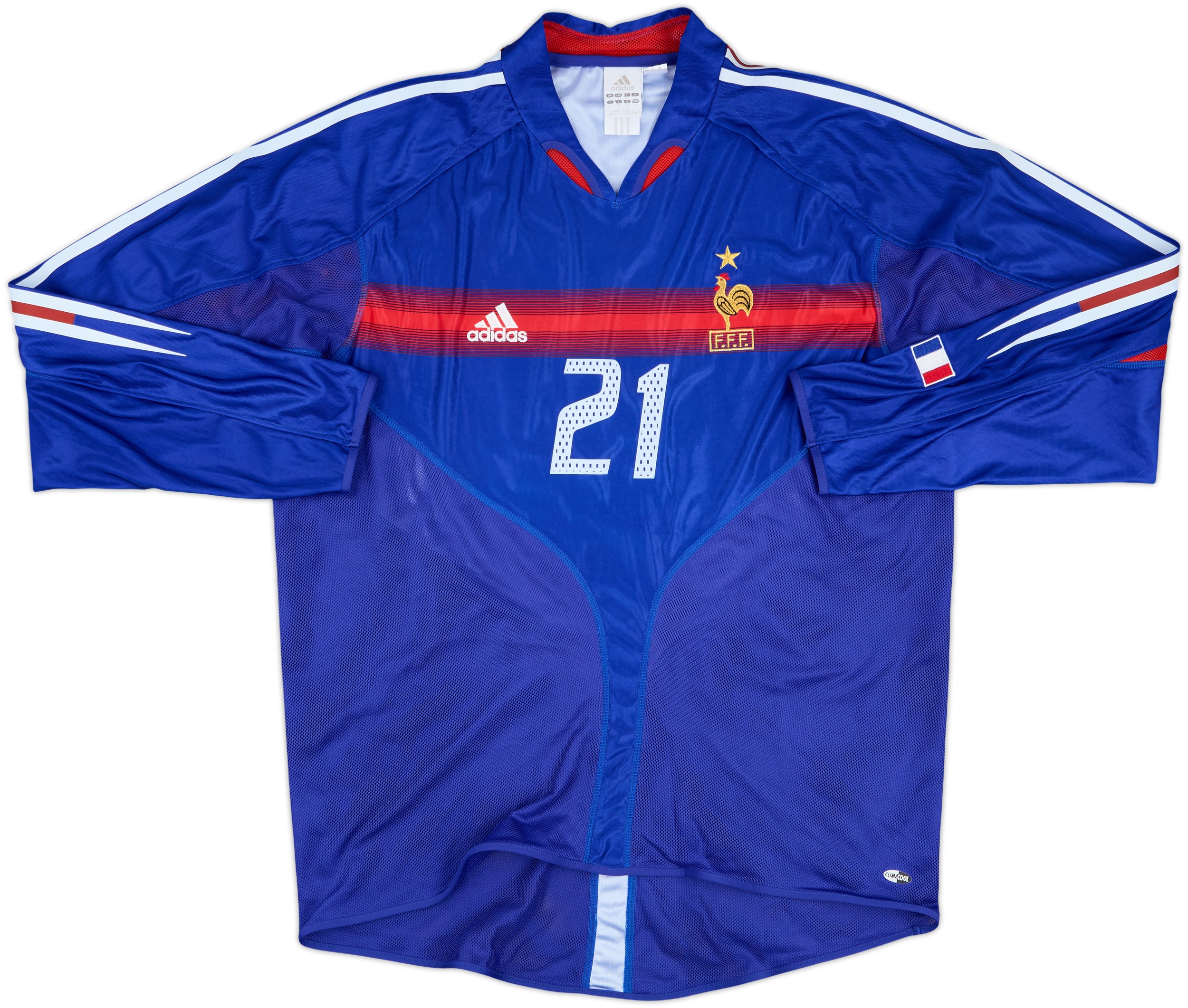 2004-06 France Home L/S Shirt #21 - 9/10 - (L)