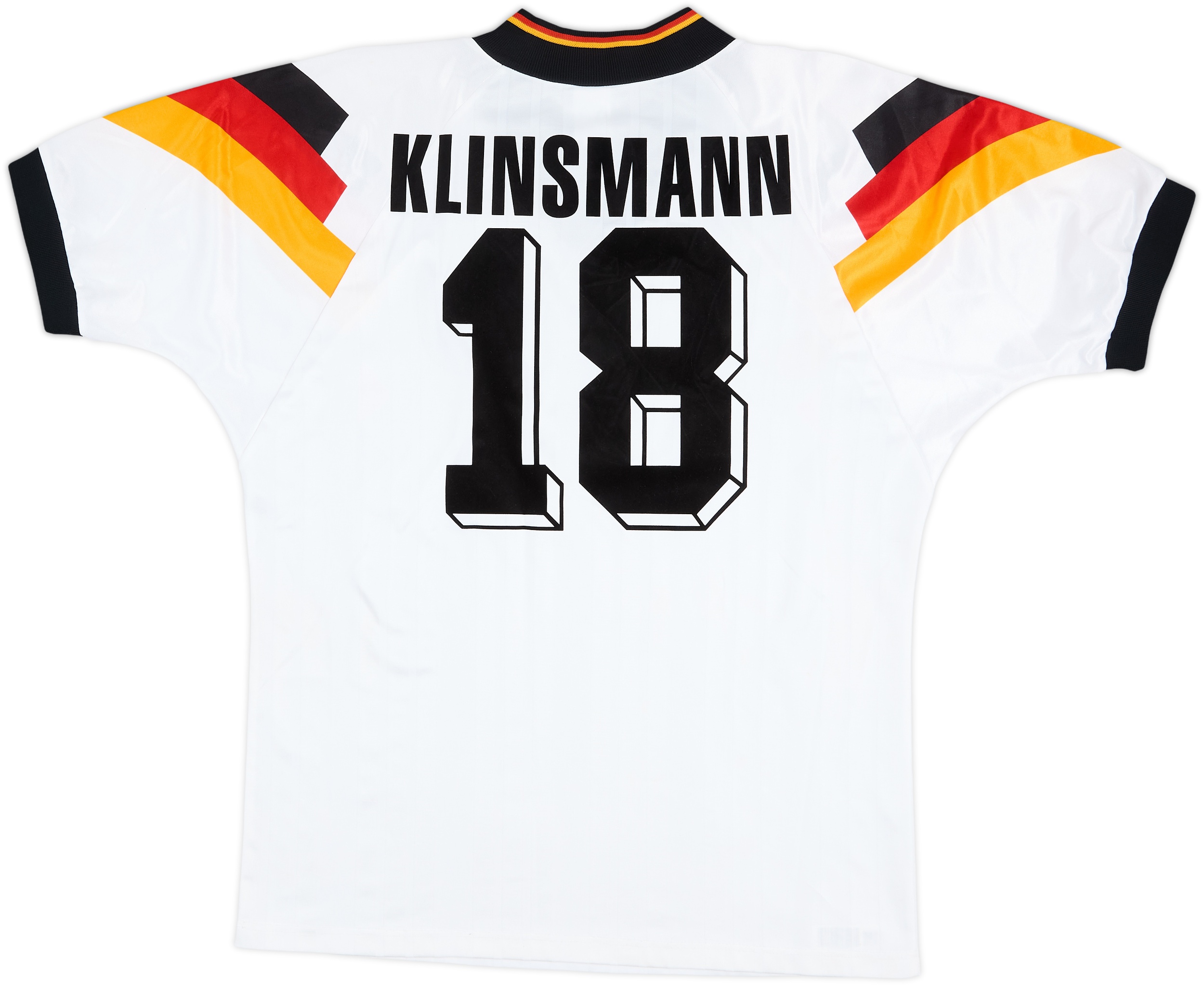 【激レア】サッカー ドイツ代表 1992ユニフォーム(18クリンスマン) 1992-94 Germany Home Shirt Klinsmann #18 - 6/10 - (L/XL)