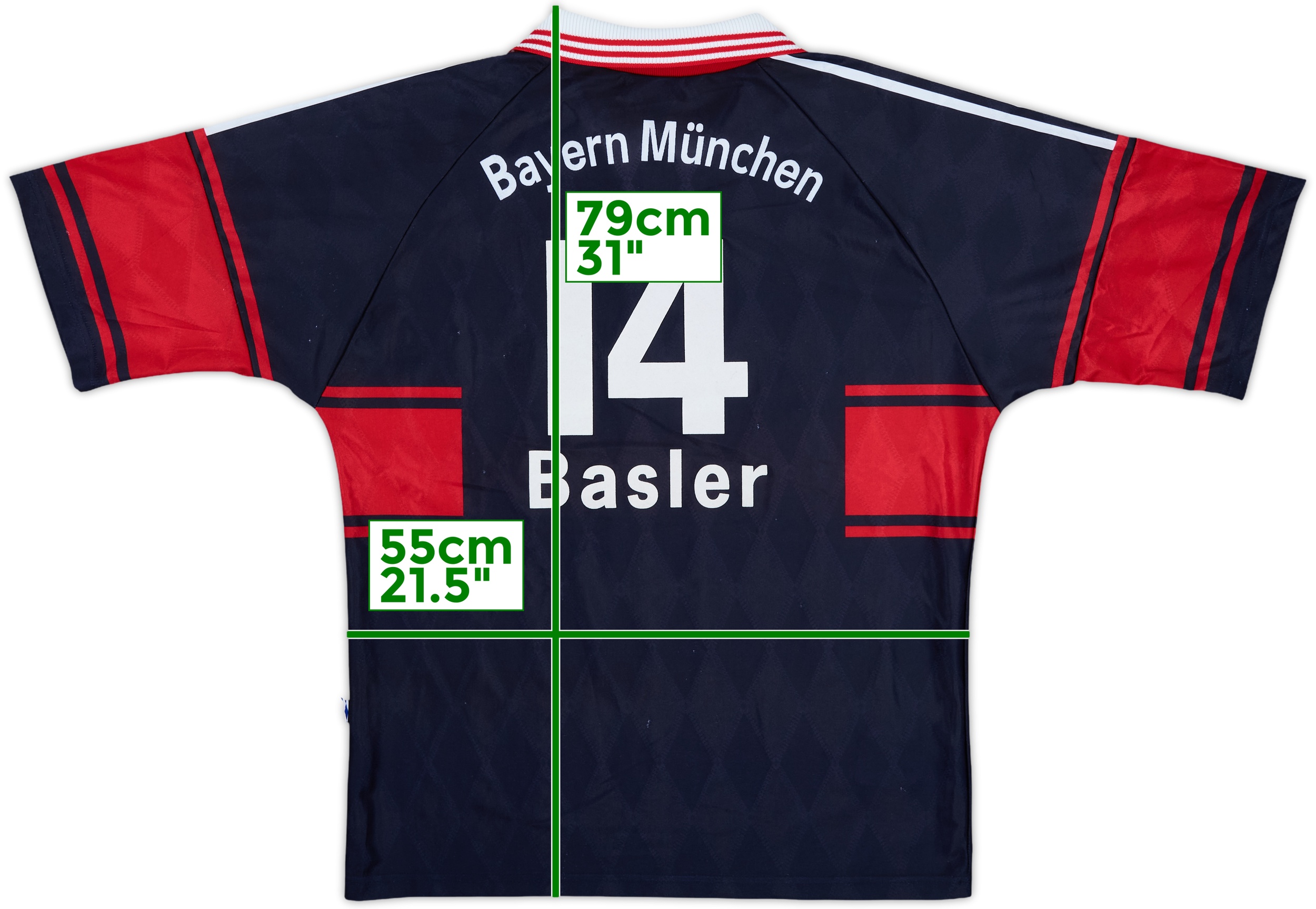 adidas FC Bayern Munich Opel Jersey 97 99 Made in UK Black