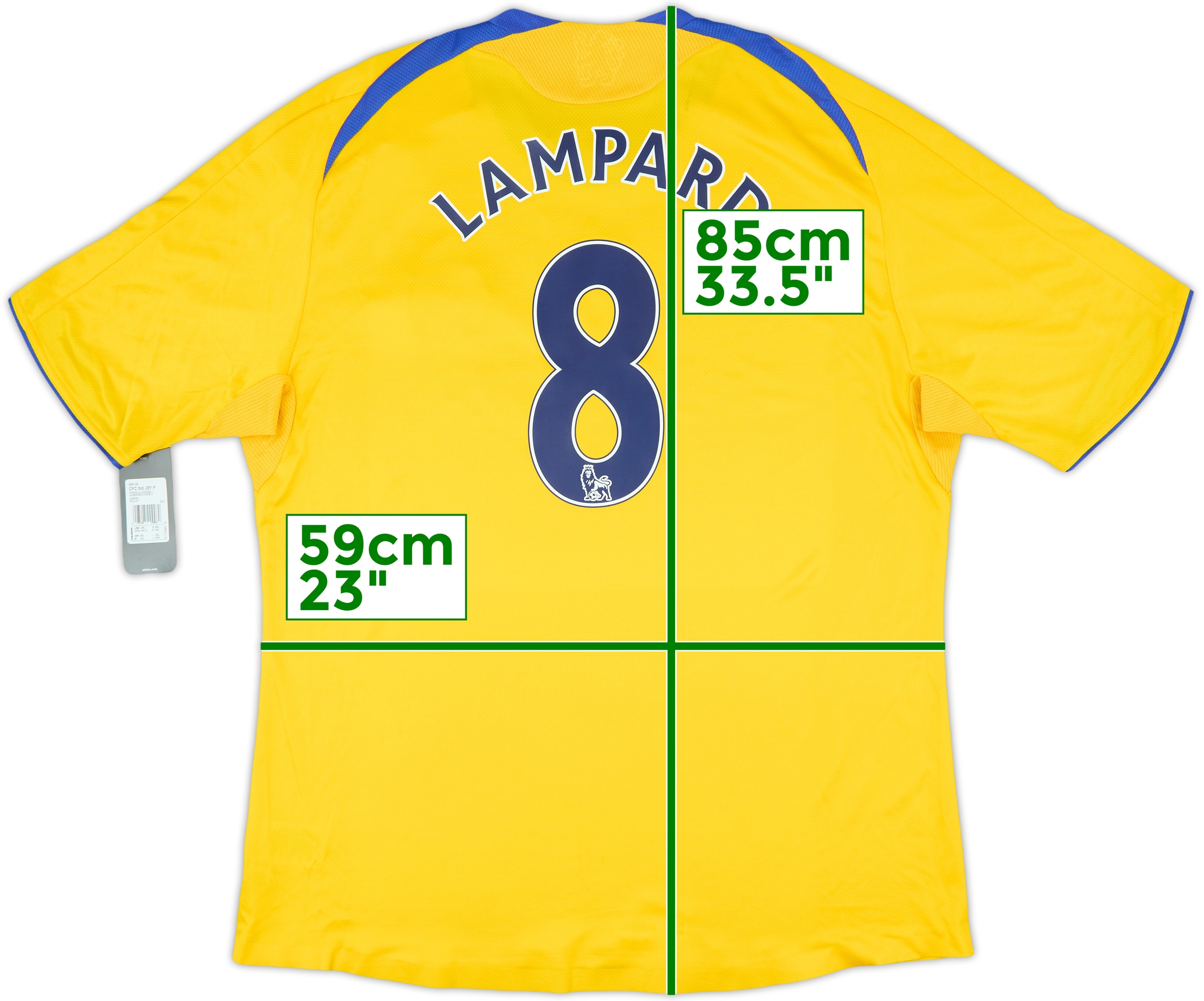2008-09 Chelsea Player Issue Third Shirt Lampard #8 (XXL)