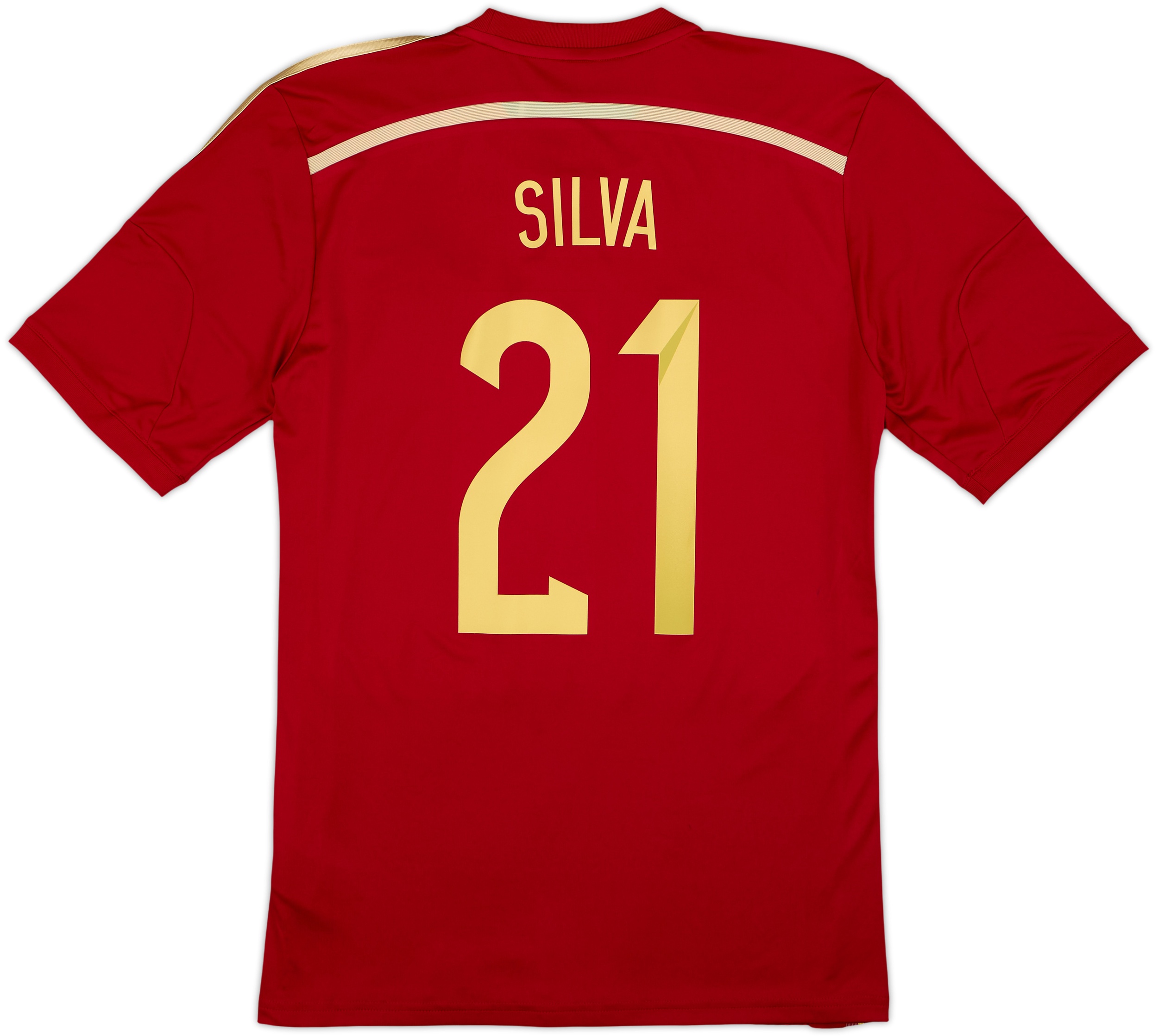 2013-15 Spain Home Shirt Silva #21 (M)