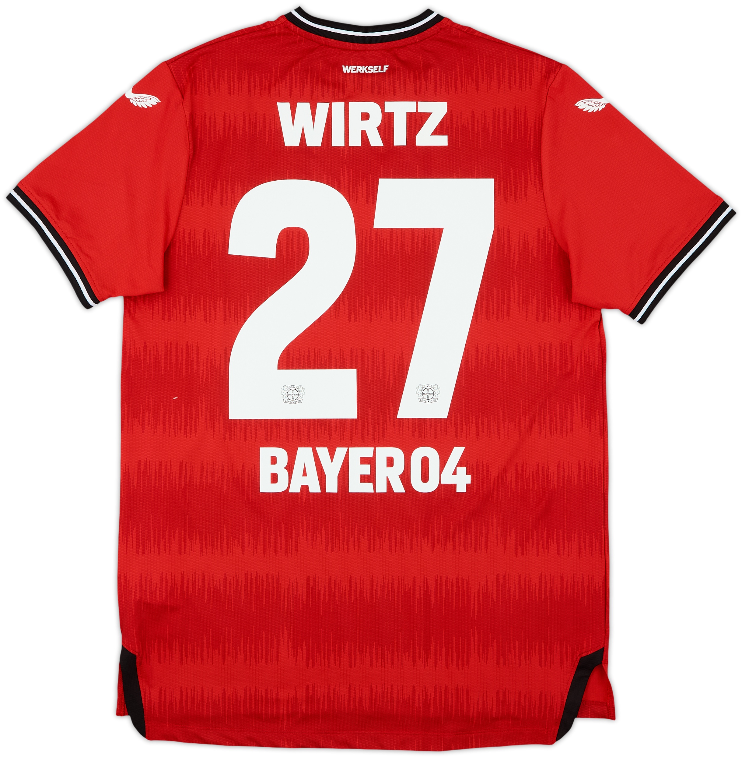 Bayer 04 Leverkusen Wirtz 27 公式ユニフォーム移籍前 2022-23 Bayer Leverkusen Authentic Home Shirt Wirtz #27 - 10/10 - (M)