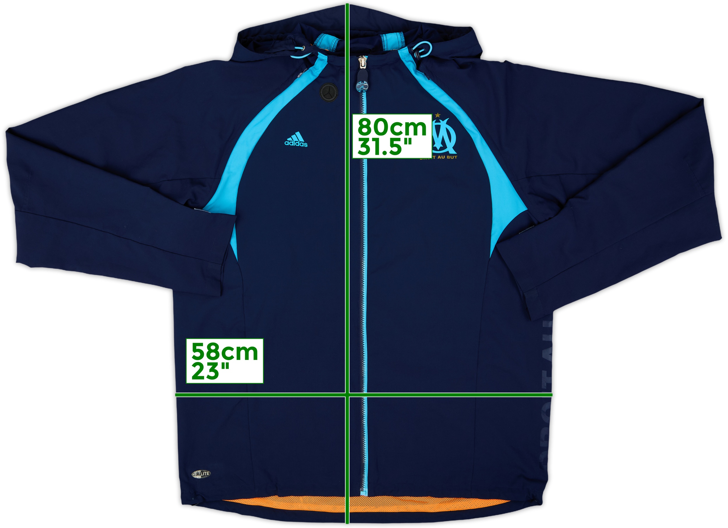 2007-08 Olympique Marseille adidas Hooded Track Jacket - 8