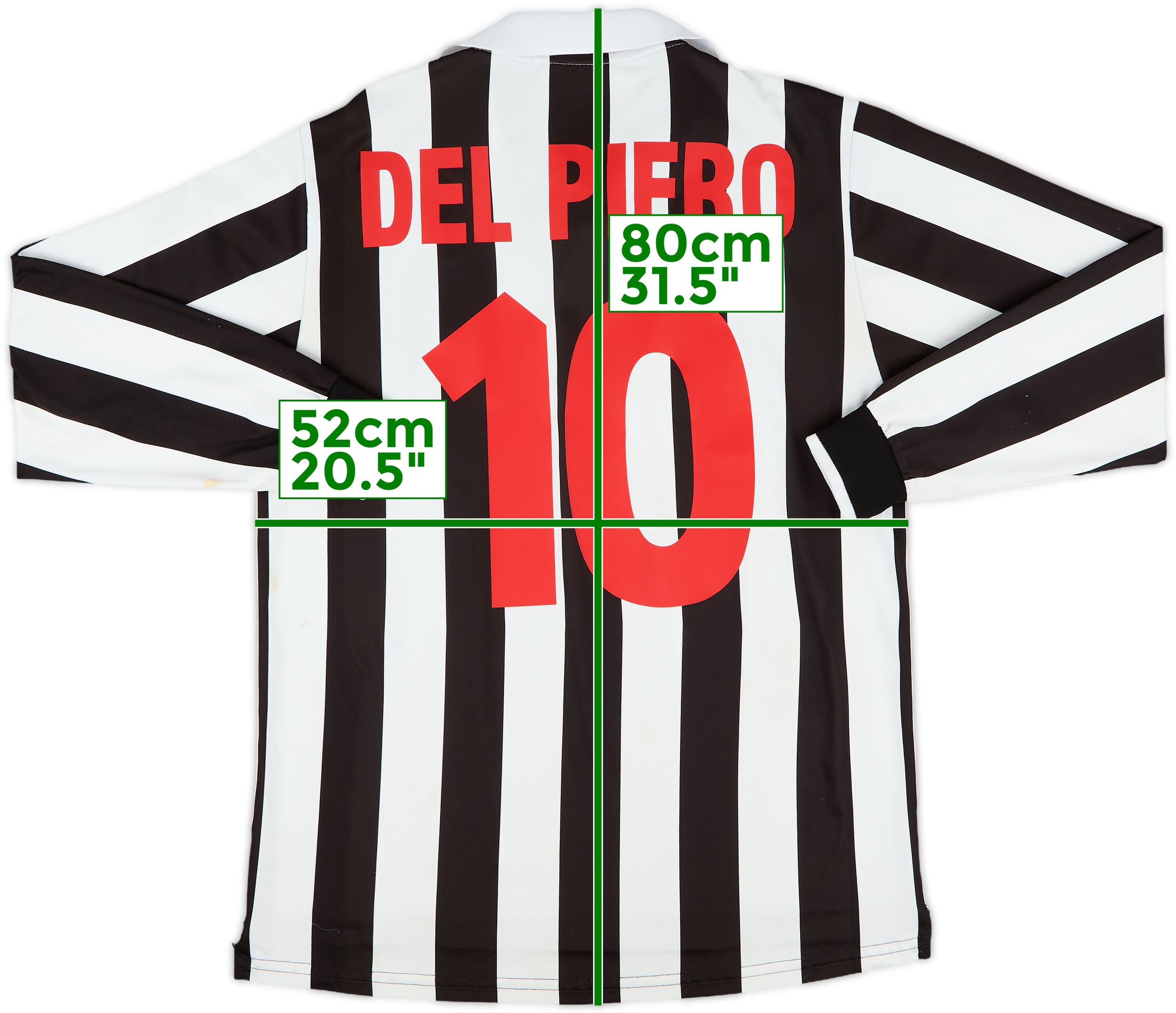 ユベントス DEL PIERO 10 シャツ Mサイズ 1998-99 Juventus Home L/S Shirt Del Piero #10 - 7/10 - (M)