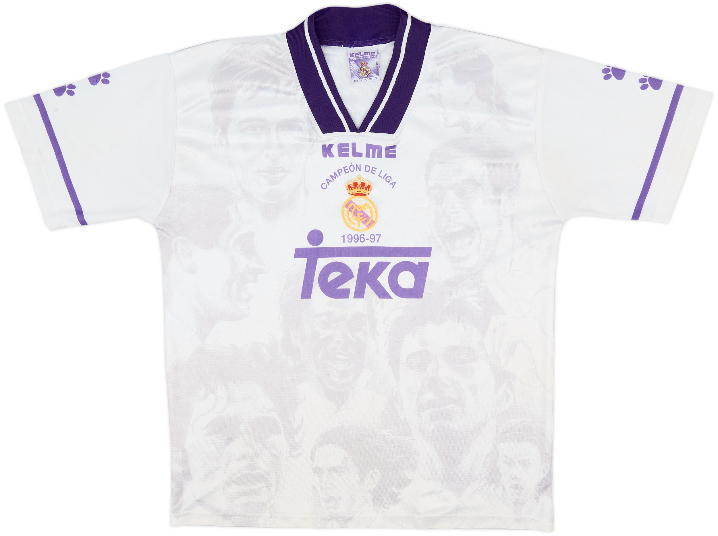 1996-97 Real Madrid Kelme 'Campeon de Liga' Shirt - 5/10 - (M)