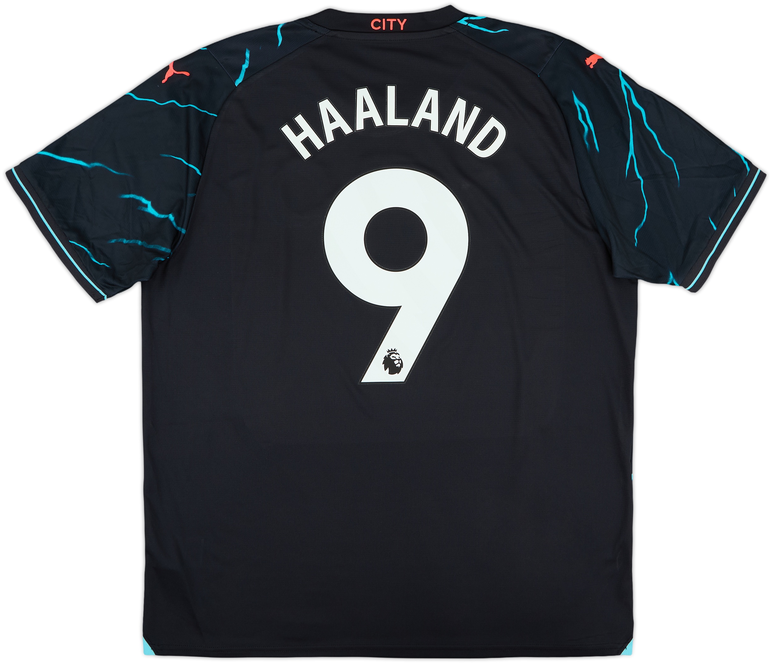 マンチェスター・シティ HAALAND 9 ブラックシャツ Manchester City PUMA Away Shirt 2025-26 - Long Sleeve with