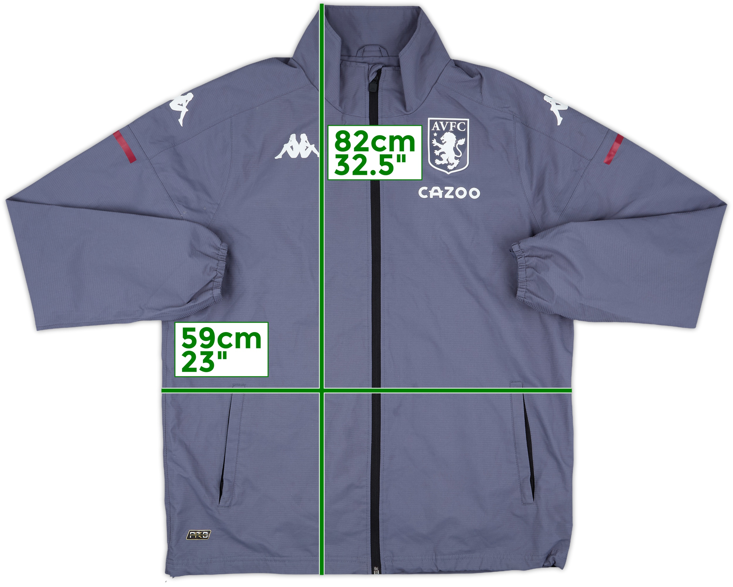 2020-21 Aston Villa Kappa Track Jacket - 8/10 - (L)