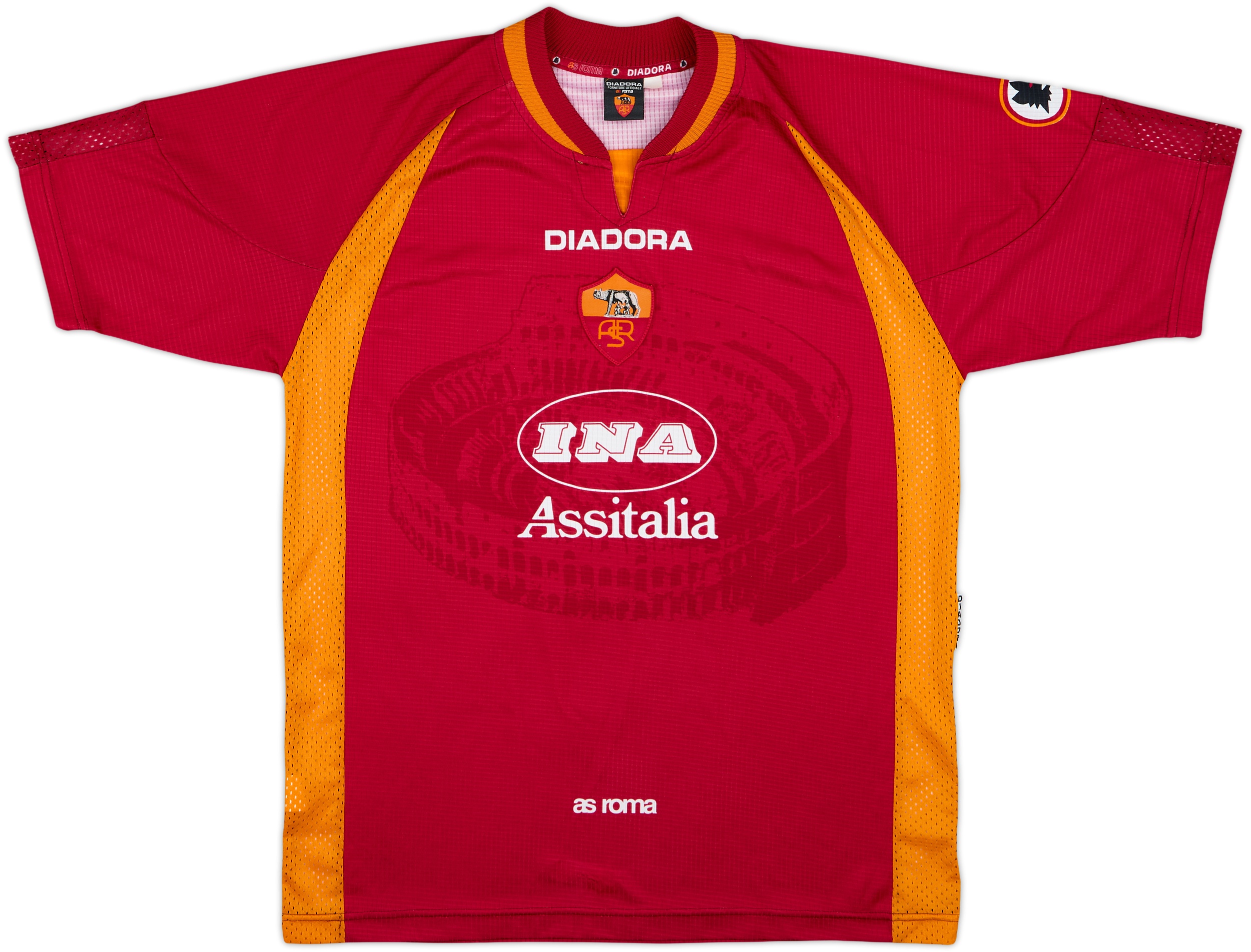 1997-98 Roma Home Shirt - 8/10 - (L)