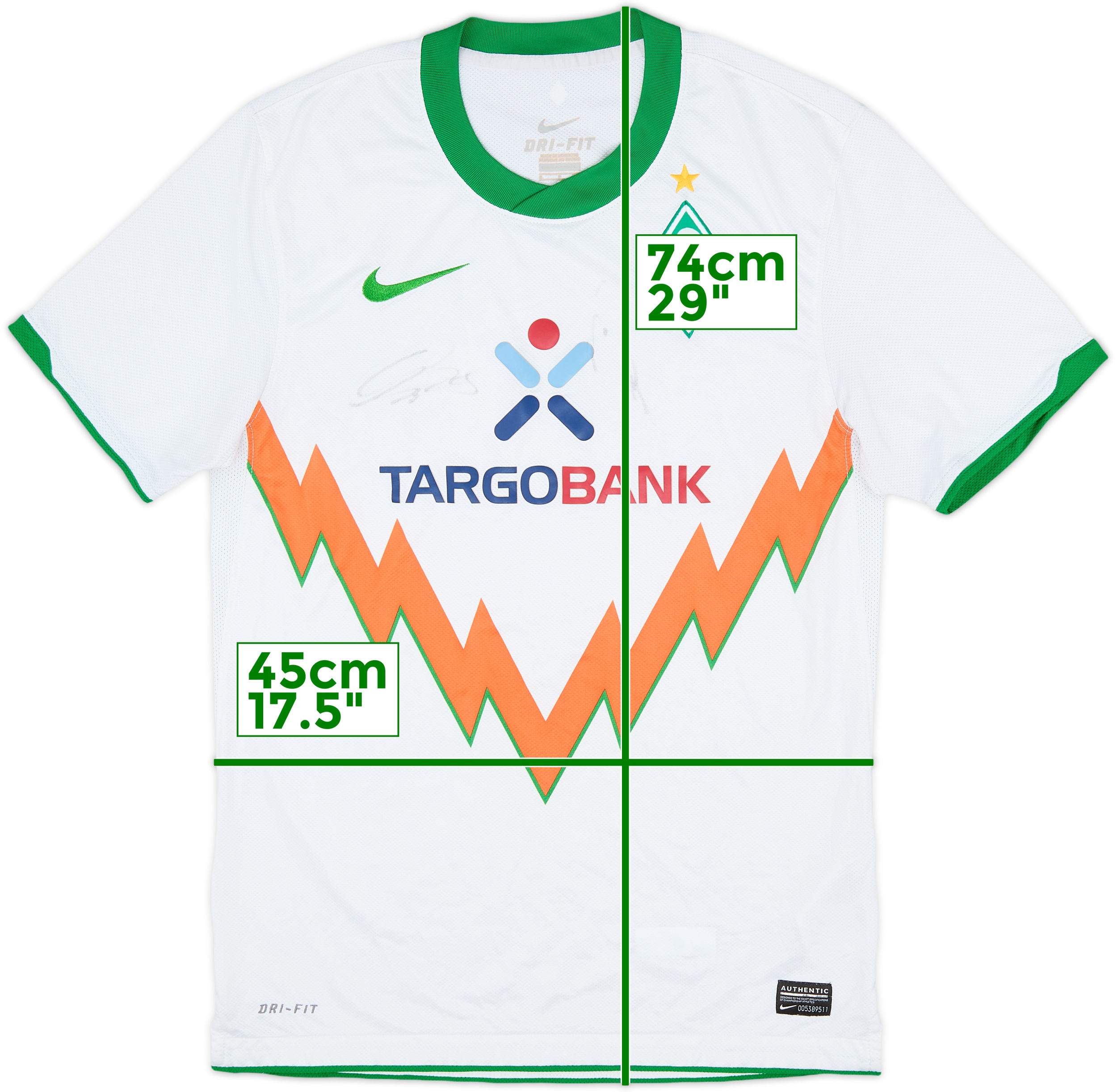 2010-11 Werder Bremen Signed Away Shirt - 8/10 - (S)