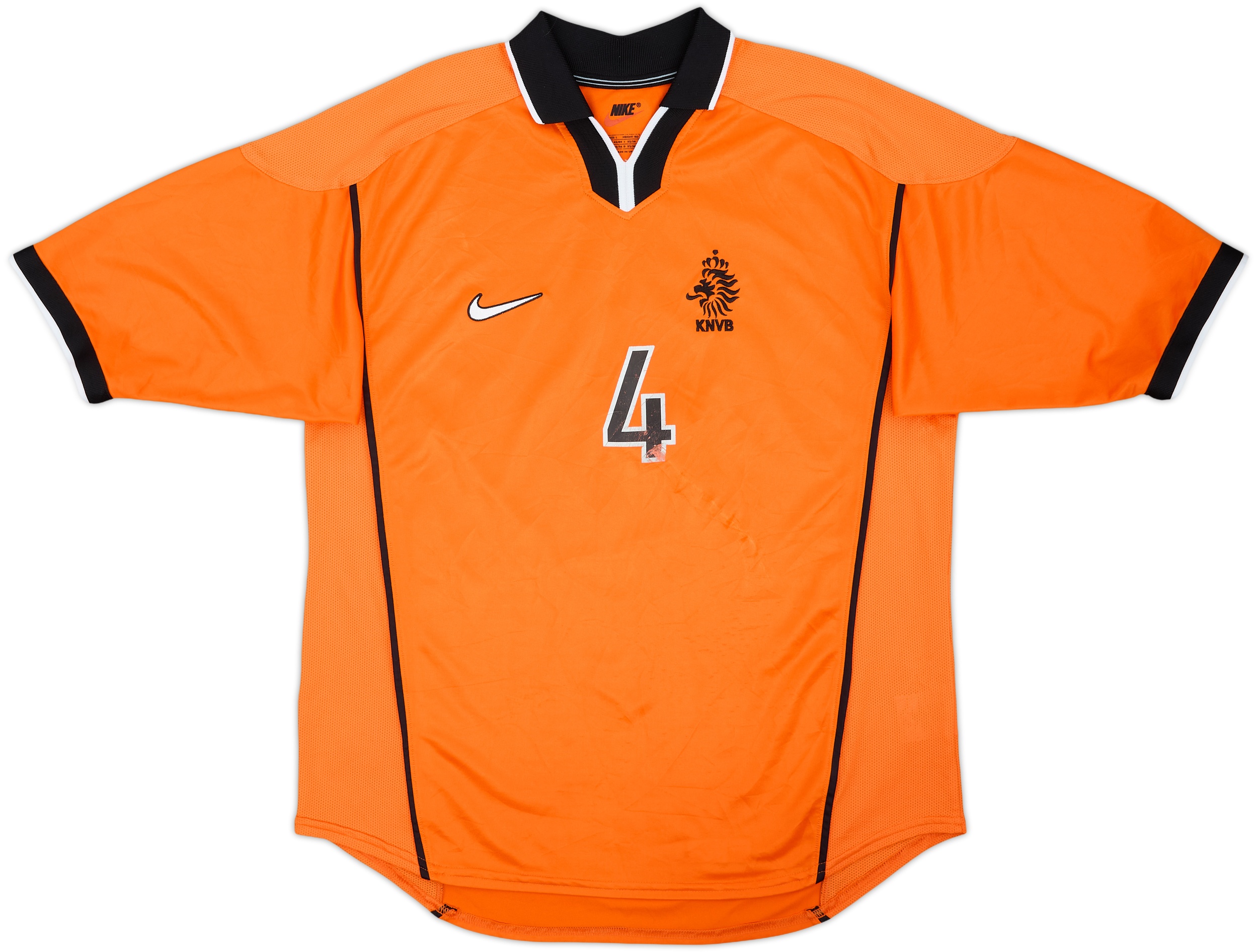 1998-00 Netherlands Match Issue Home Shirt #4