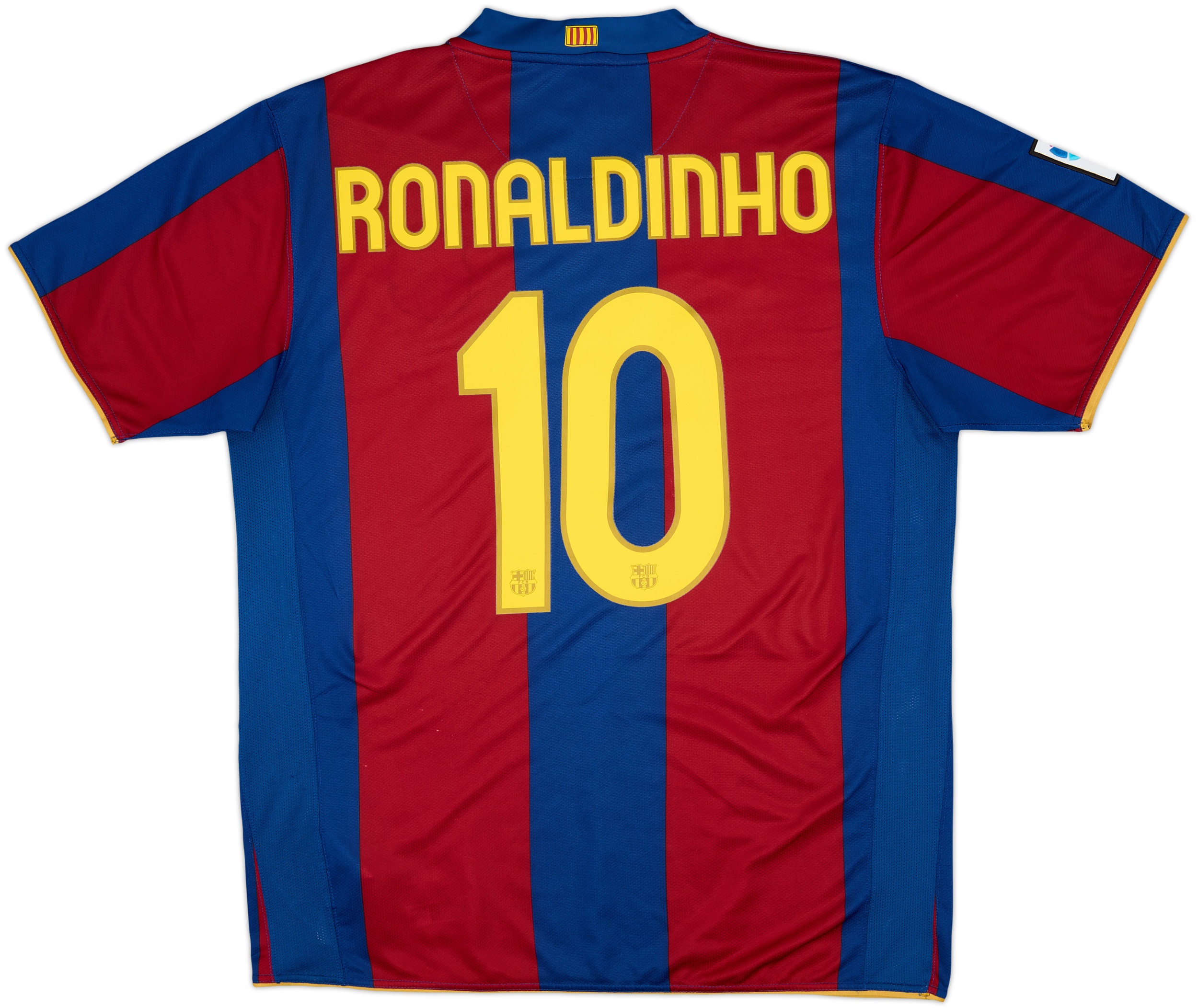 FC Barcelona Ronaldinho 10番 シャツ 2007-08 Barcelona Home Shirt Ronaldinho #10 - 9/10 - (L)