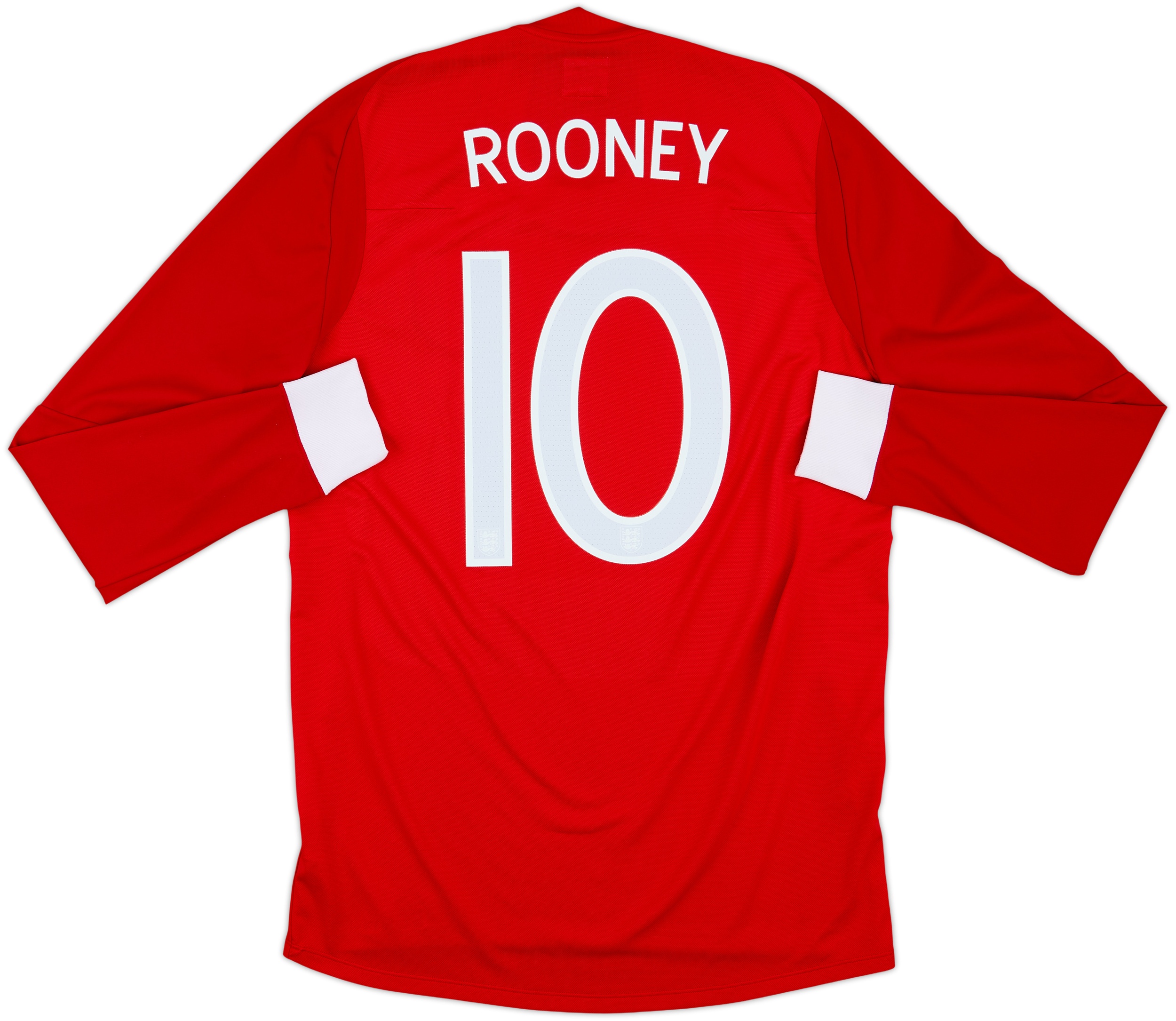 Maillot Vintage Angleterre Domicile 2010-2011, Umbro, N°10 Rooney, Taille XL (état Moyen)