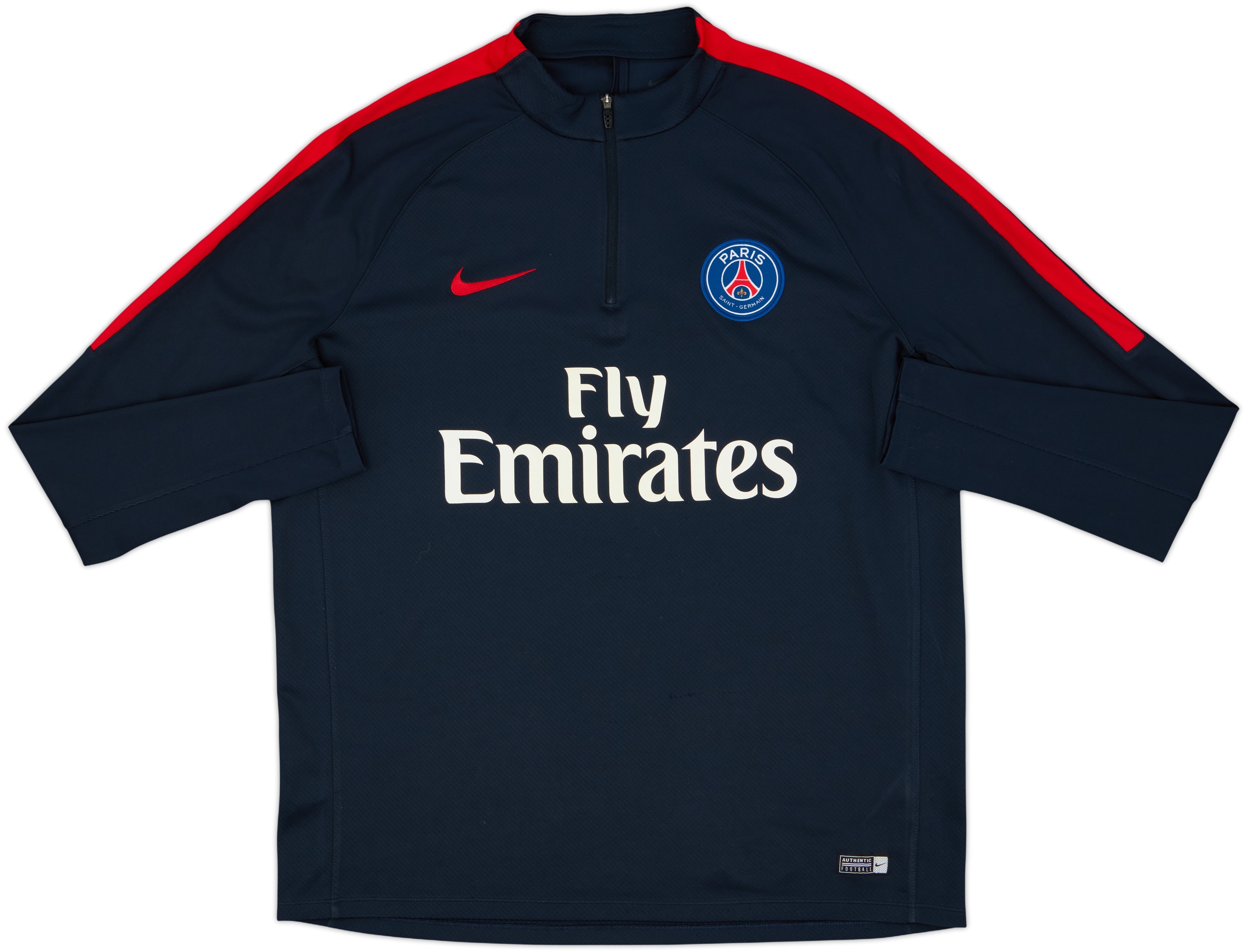 2016-17 Paris Saint-Germain Nike 1/4 Zip Training Top - 6/10 - (XL)