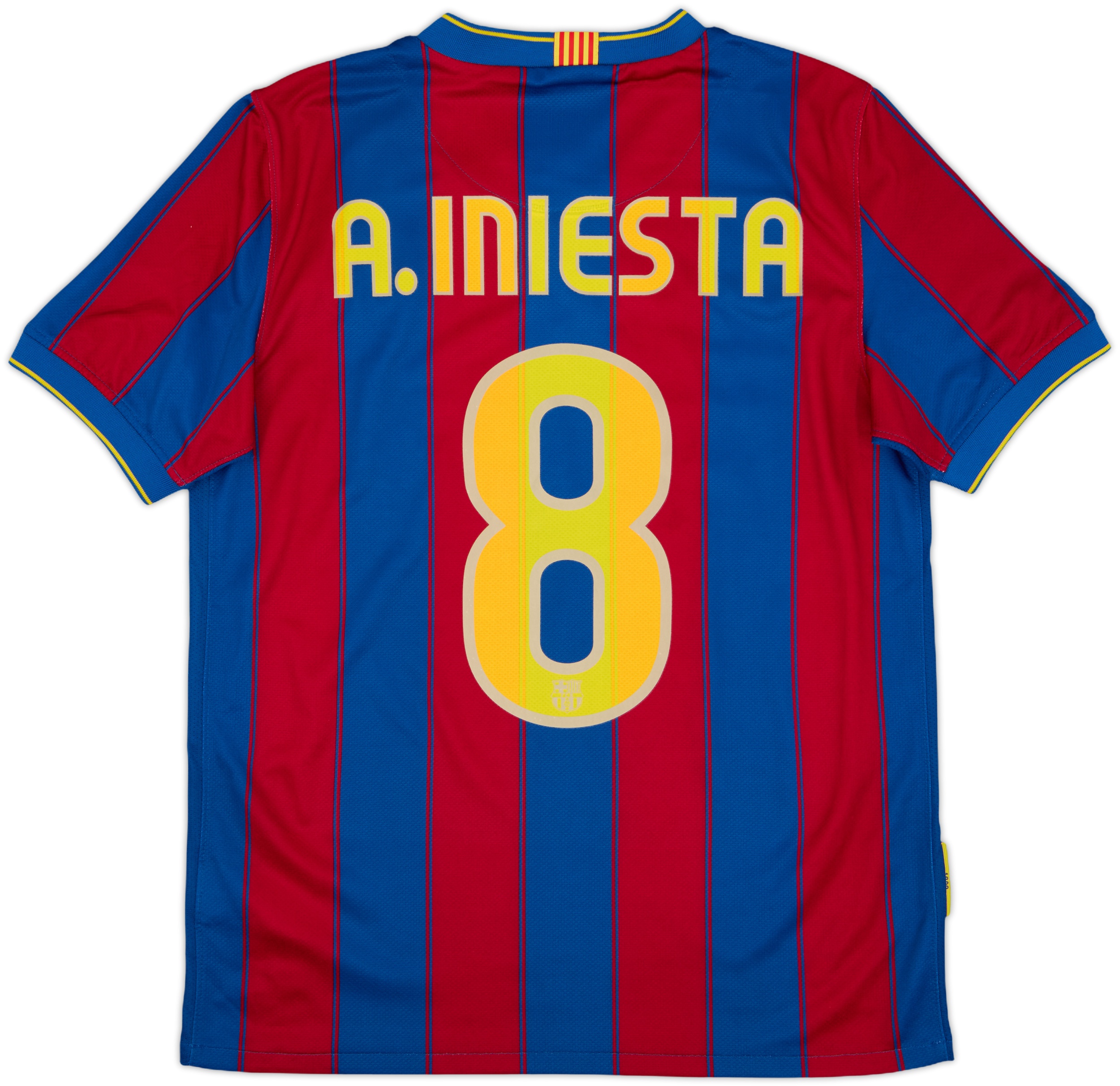 2009-10 Barcelona Home Shirt A.Iniesta #8 - 6/10 - (S)
