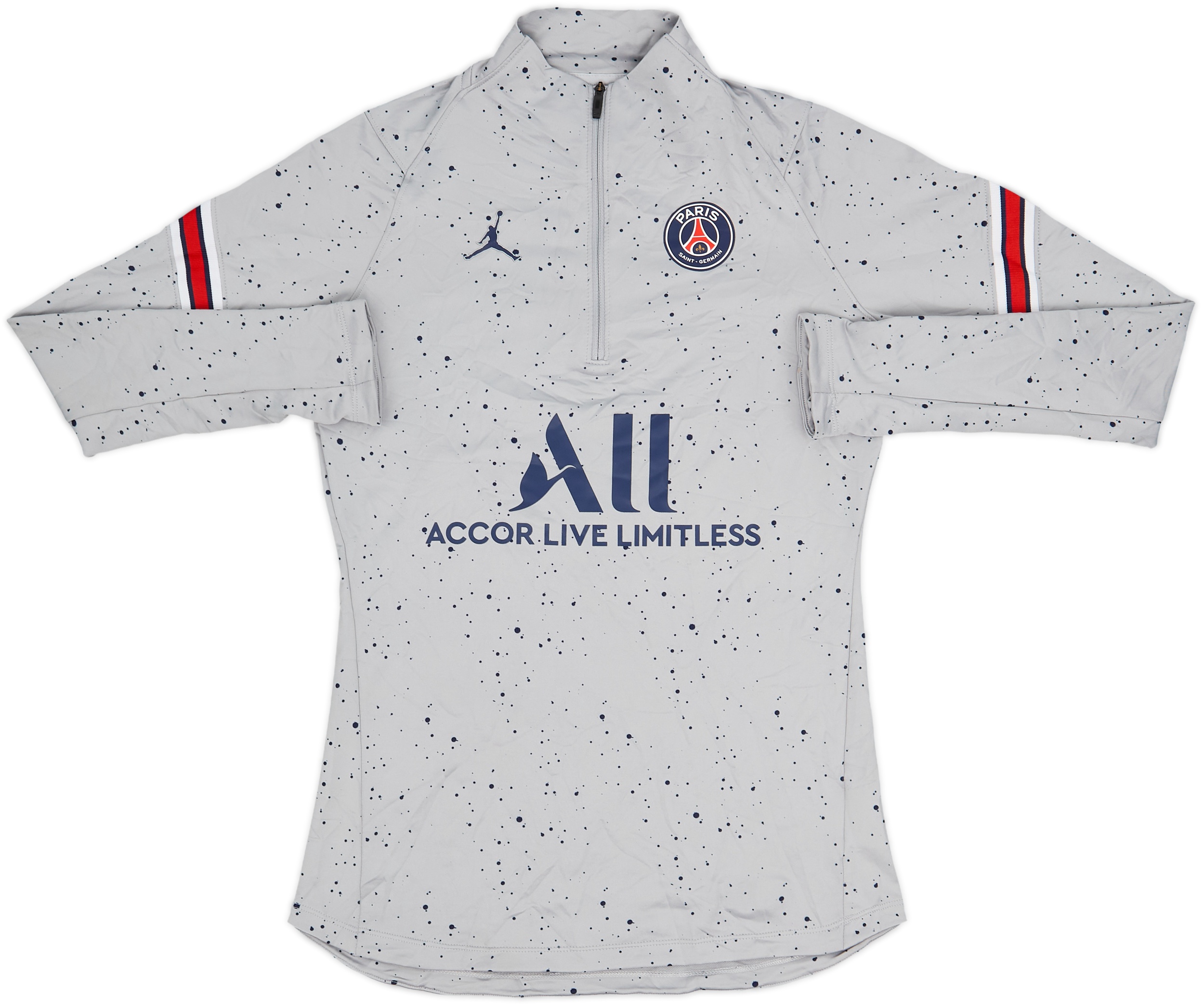2021-22 Paris Saint-Germain Nike Jordan 1/4 Zip Drill Top - 8/10