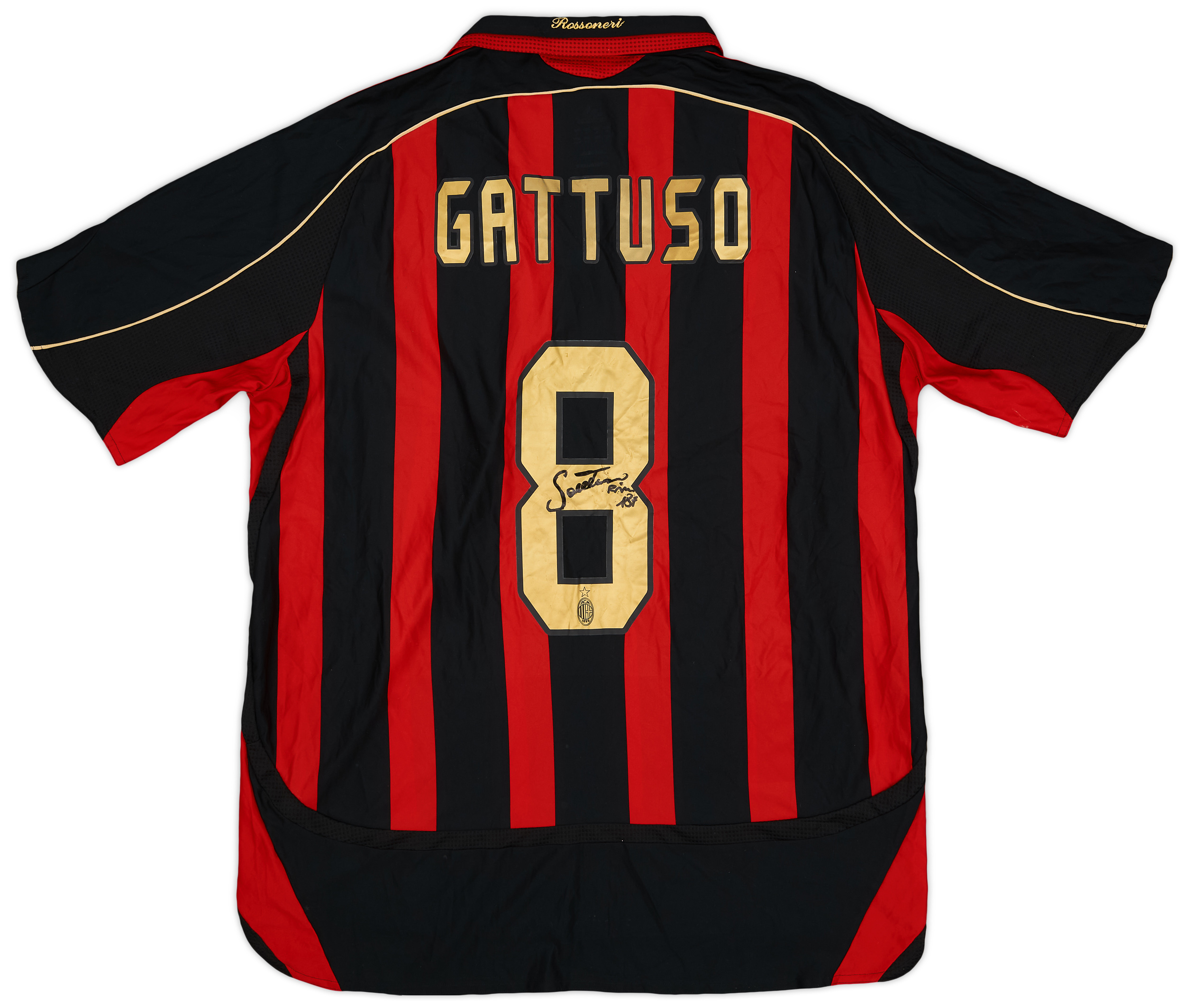 2006-07 AC Milan Signed Home Shirt Gattuso #8 - 4/10 - (XL) 2006-07 AC Milan Signed Home Shirt Gattuso #8 - 4/10 - (XL)
