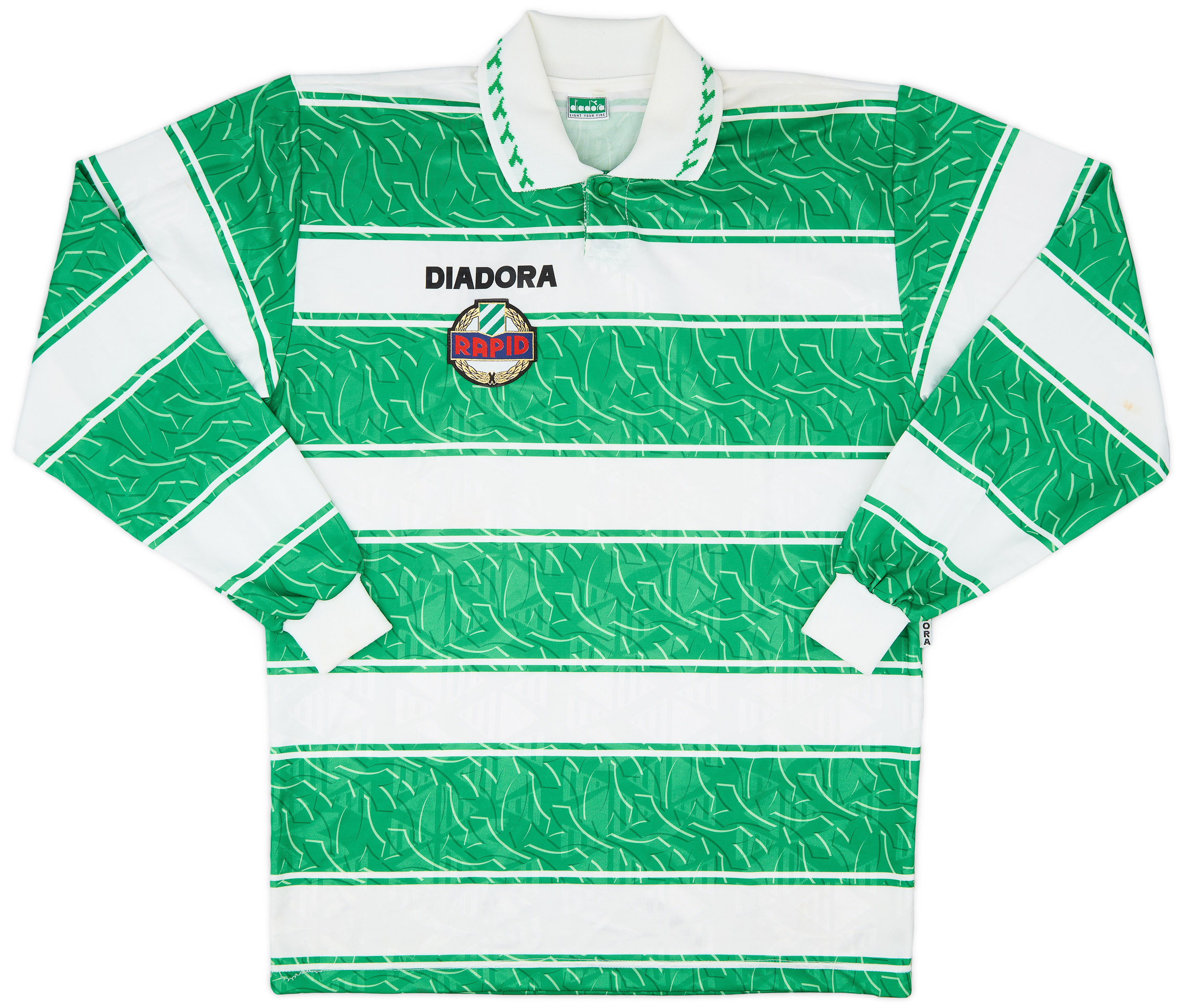 1995-96 Rapid Vienna Signed Home L/S Shirt - 8/10 - (L)