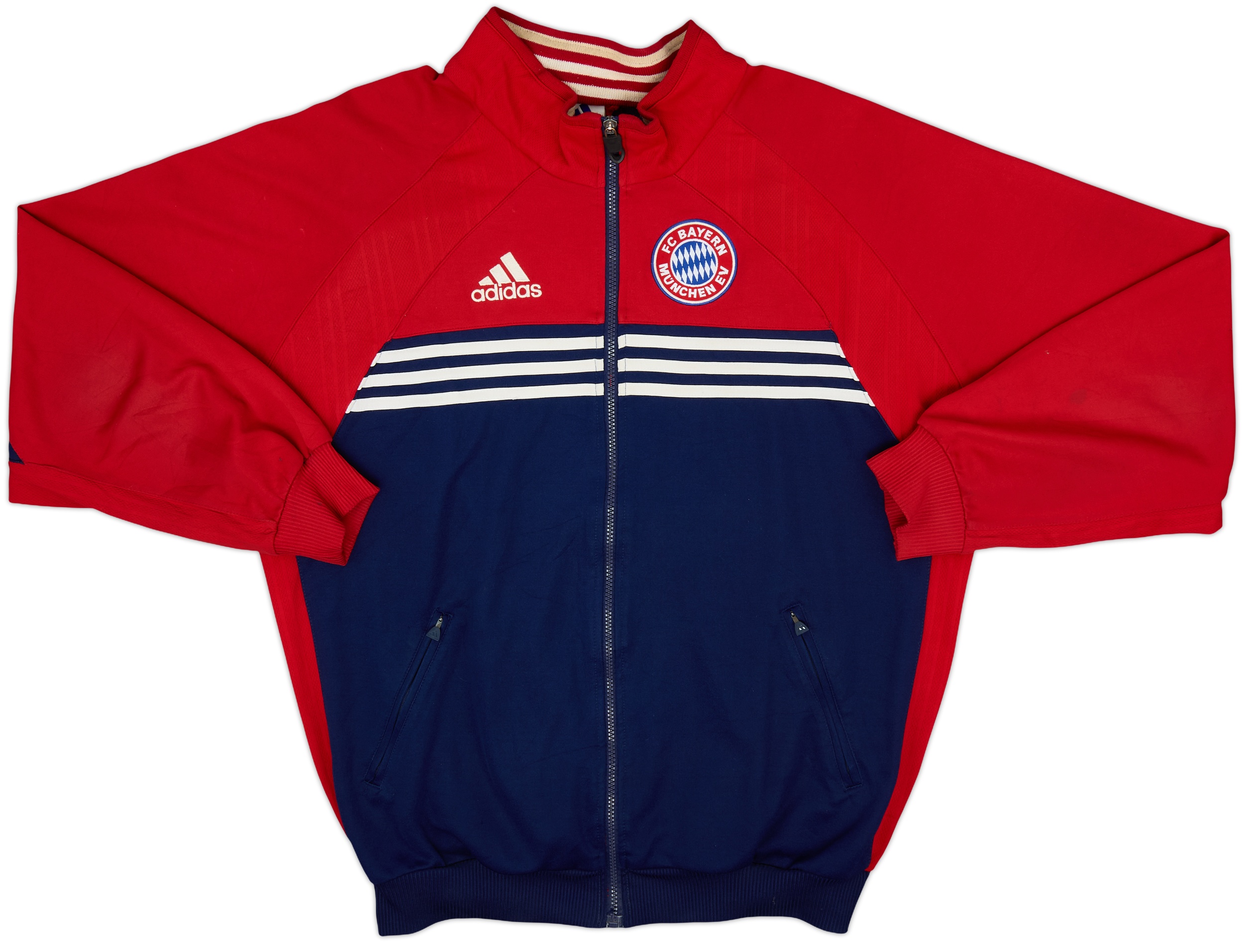 00s adidas FC Bayern München ジャケット レッド 1998-00 Bayern Munich adidas Track Jacket - 6/10 - (L)