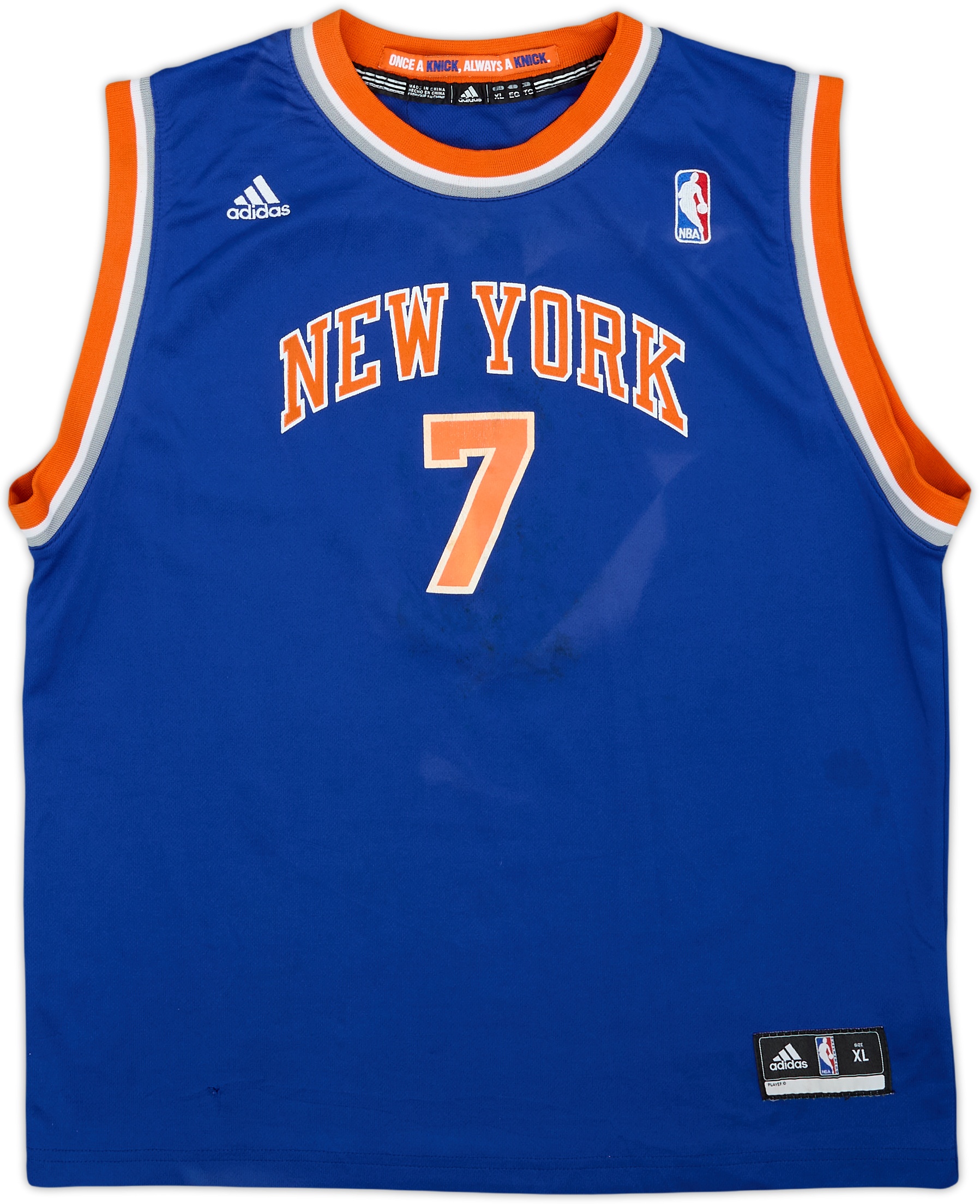 2012-14 New York Knicks Anthony #7 adidas Away Jersey - 4/10 - (XL