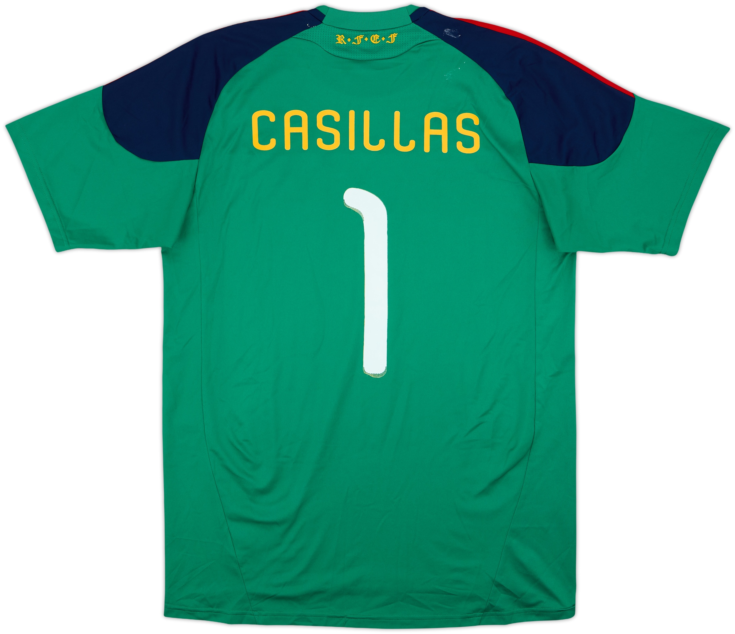 2010-12 Spain GK S/S Shirt Casillas #1 - 5/10 - (L)