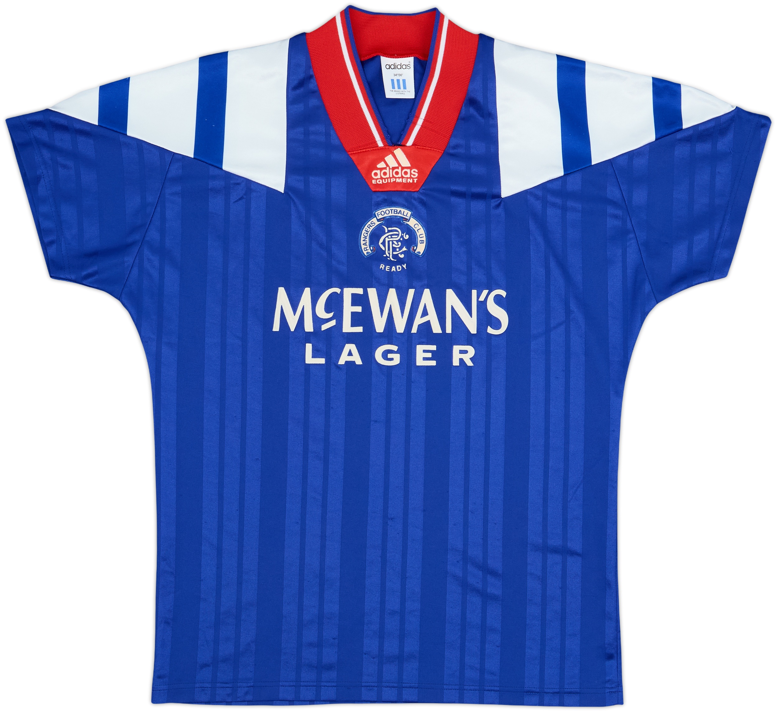 レンジャーズ ユニフォーム 青ヴィンテージ1992-94 1992-94 Rangers Home Shirt - 8/10 - (S)