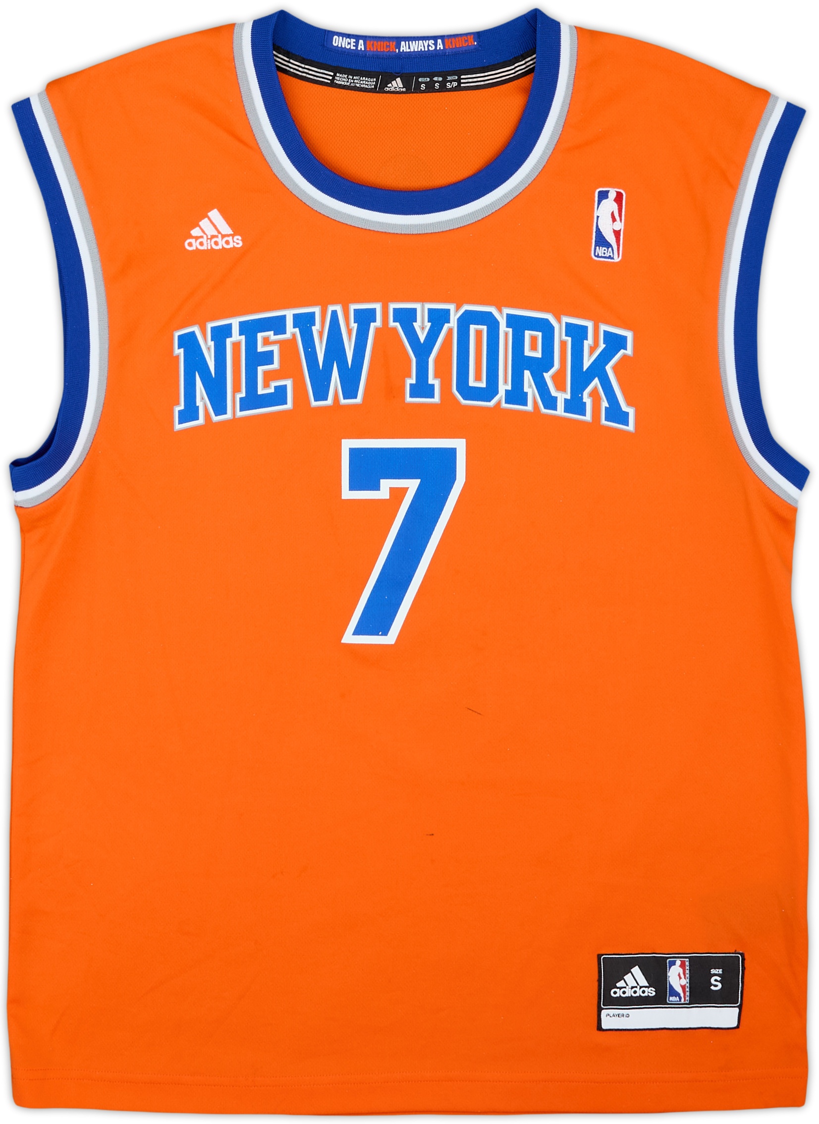 2013-14 New York Knicks Anthony #7 adidas Alternate Jersey - 7/10