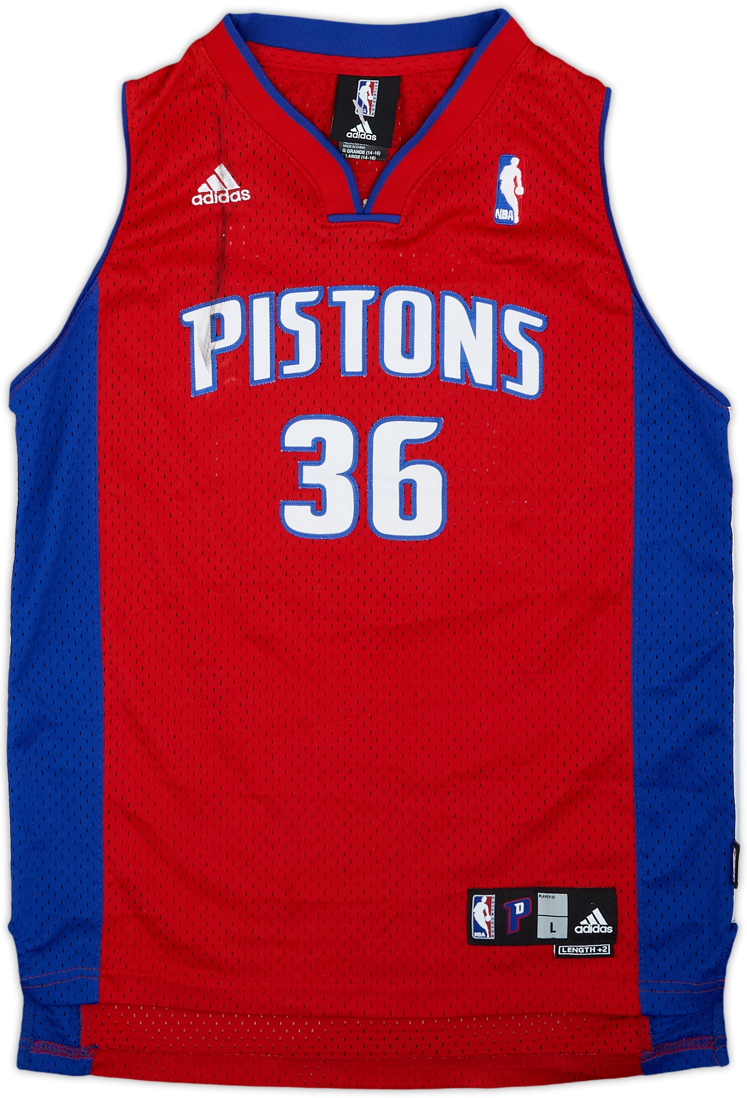 2006-08 Detroit Pistons Wallace #36 adidas Swingman Alternate