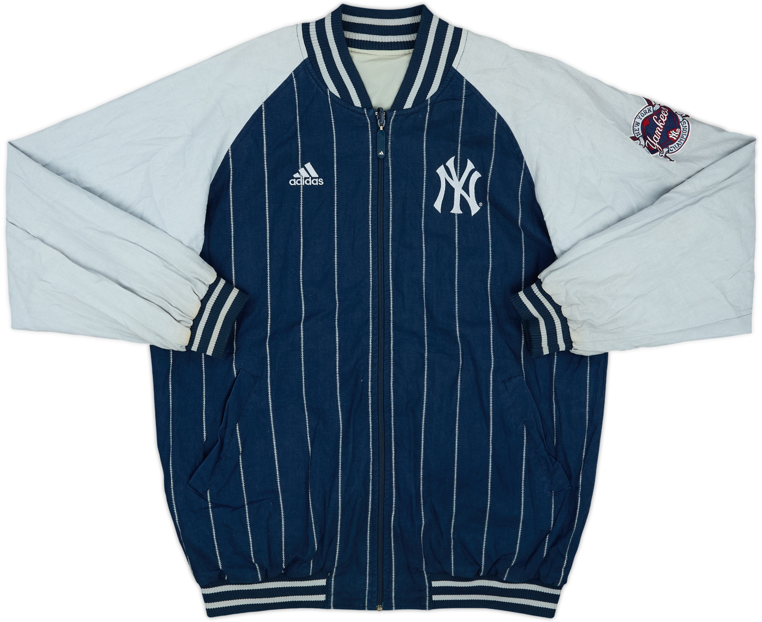 1996-99 New York Yankees adidas Reversible Jacket - 7/10 - (XL.Boys)