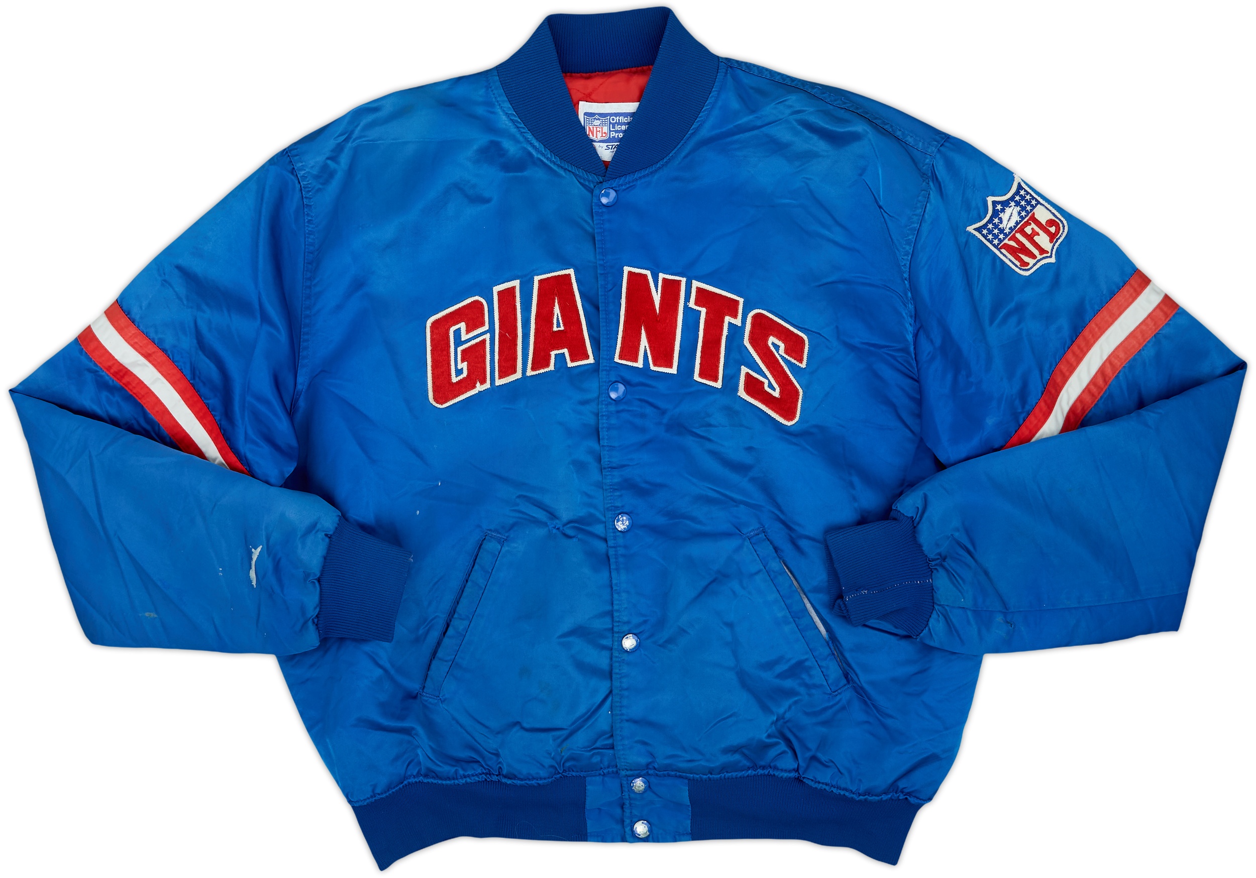 1980s New York Giants Starter Satin Varsity Jacket - 3/10 - (XL)