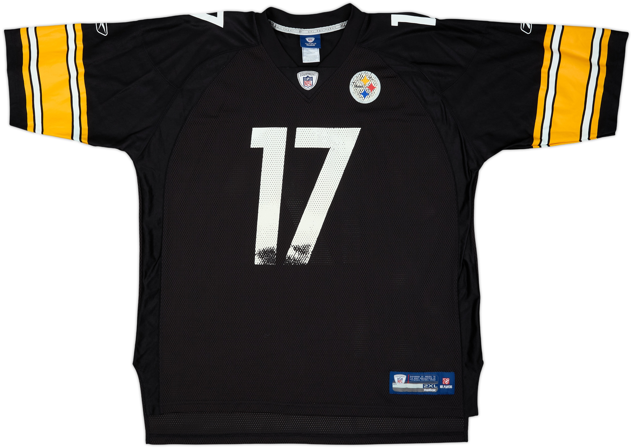2009-11 Pittsburgh Steelers Wallace #17 Reebok On Field Home