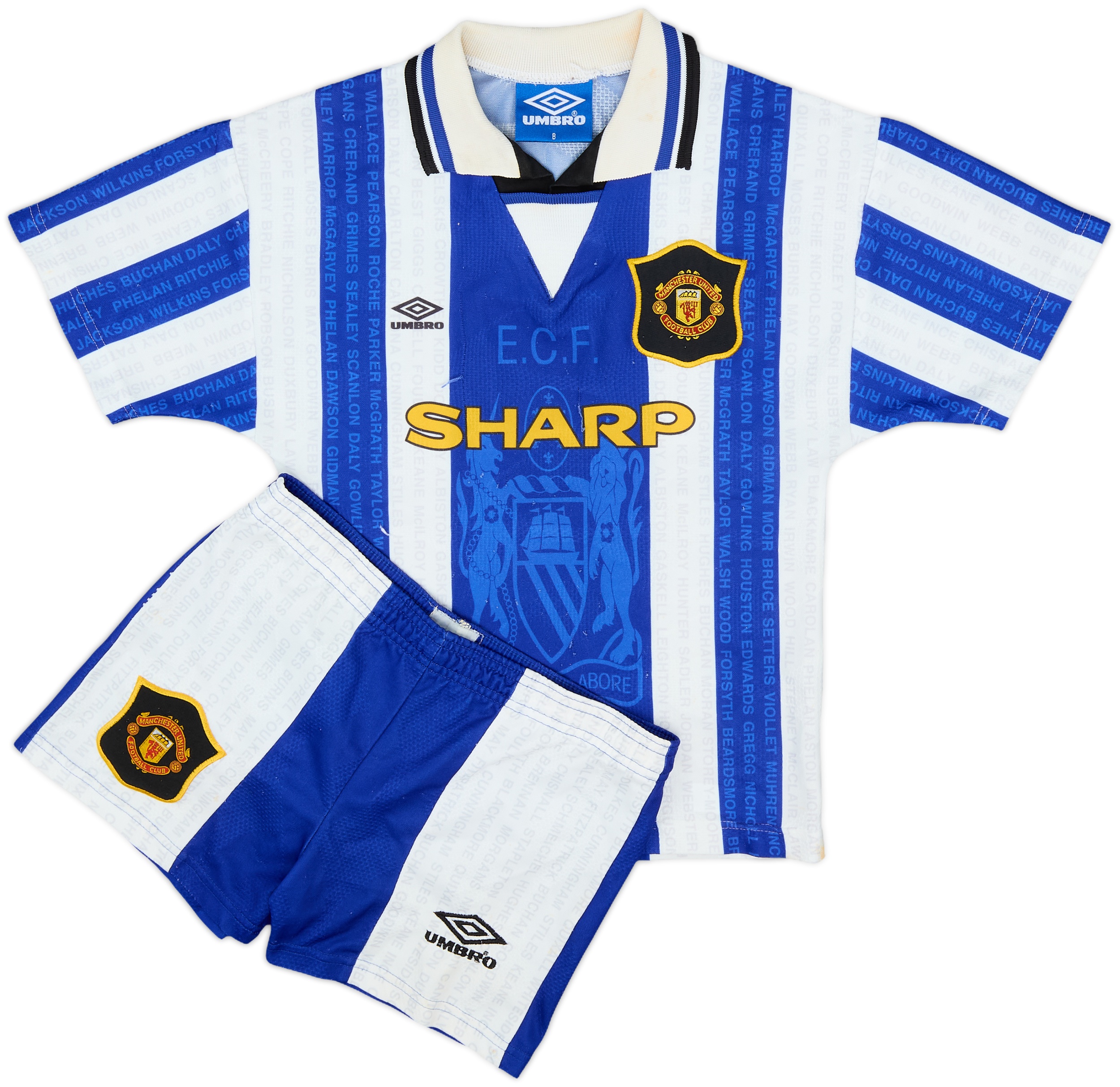 1994-96 Manchester United Third Full Kit - 7/10 - (S.Boys)