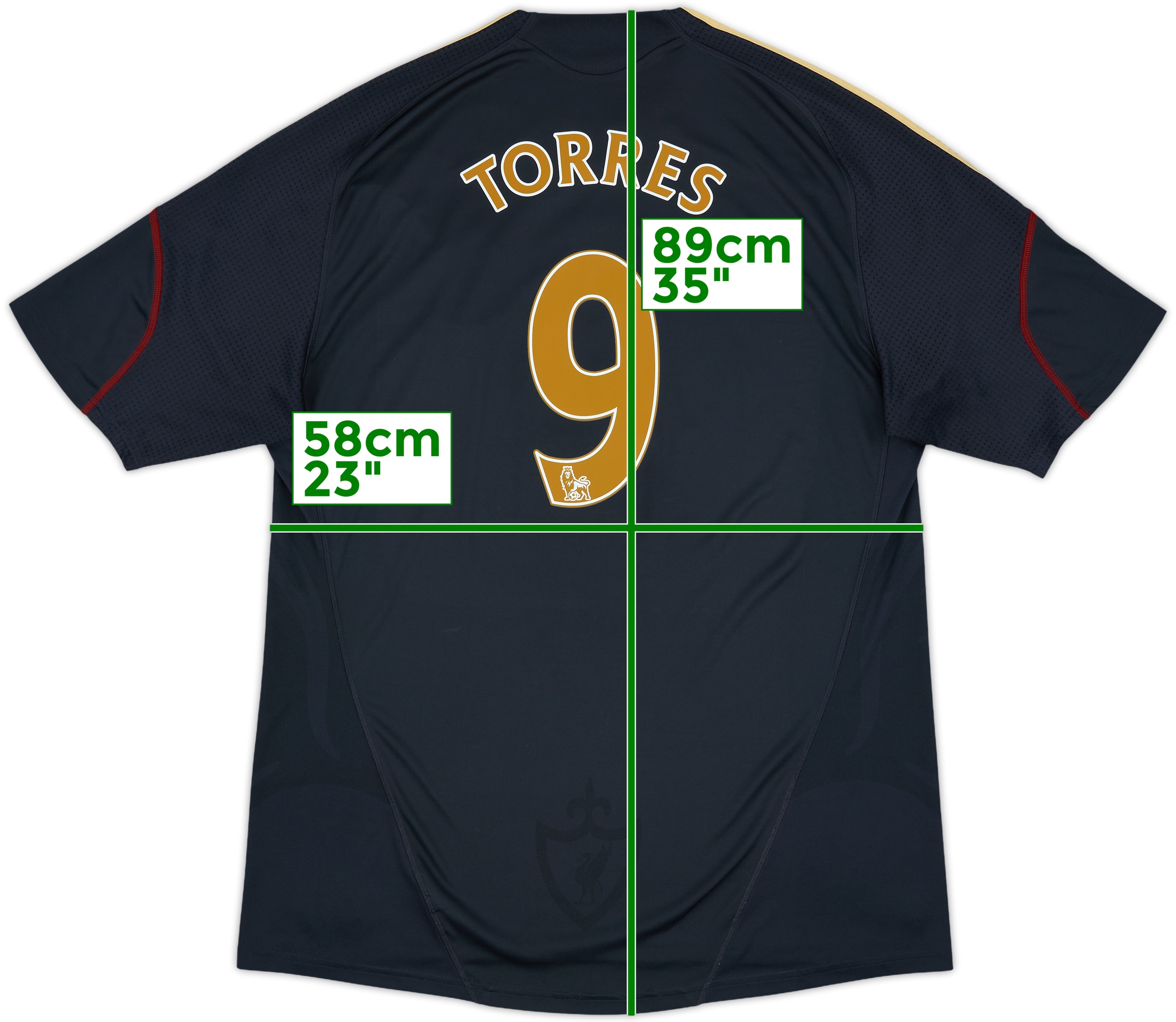 ウェア 09-10 Liverpool AWAY No.9 TORRES 2009-10 Liverpool Away Shirt Torres #9 - 7/10 - (XXL)