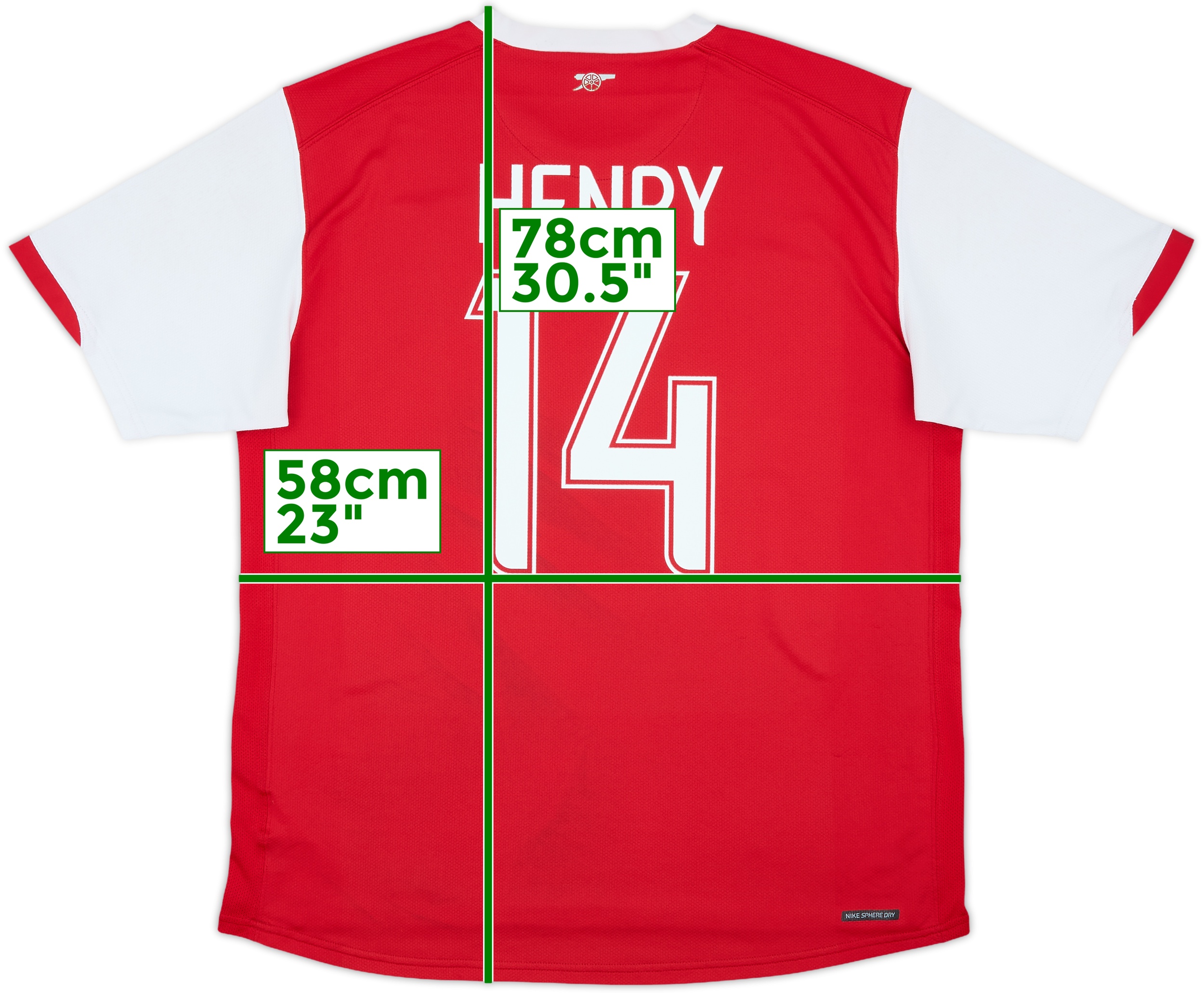 2006-08 Arsenal Home Shirt Henry #14 - 6/10 - (L)