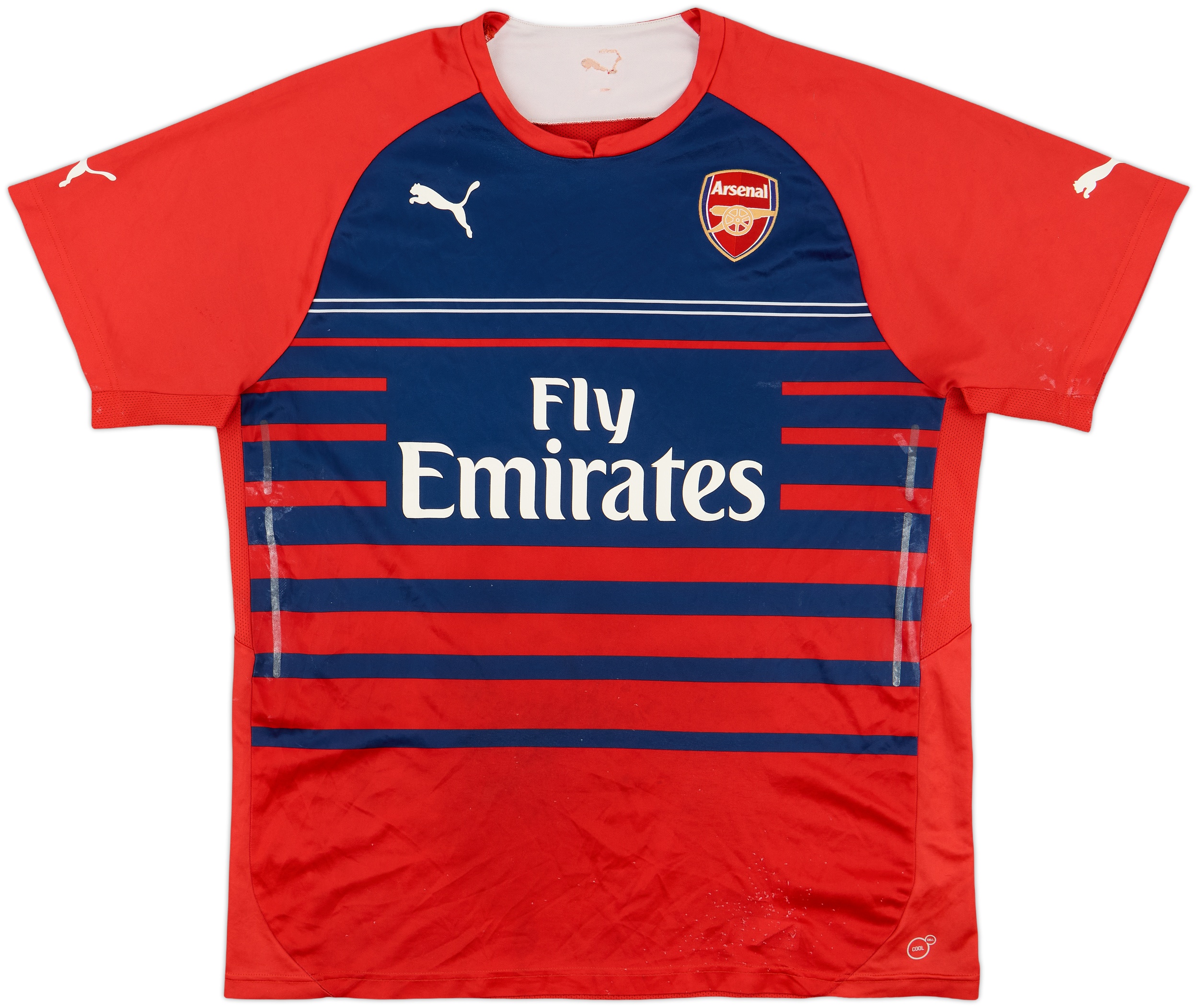 ウェア PUMA Arsenal 15-16 training fleece top 2015-16 Arsenal Puma 1/4 Zip Training Top - 8/10 - (S)