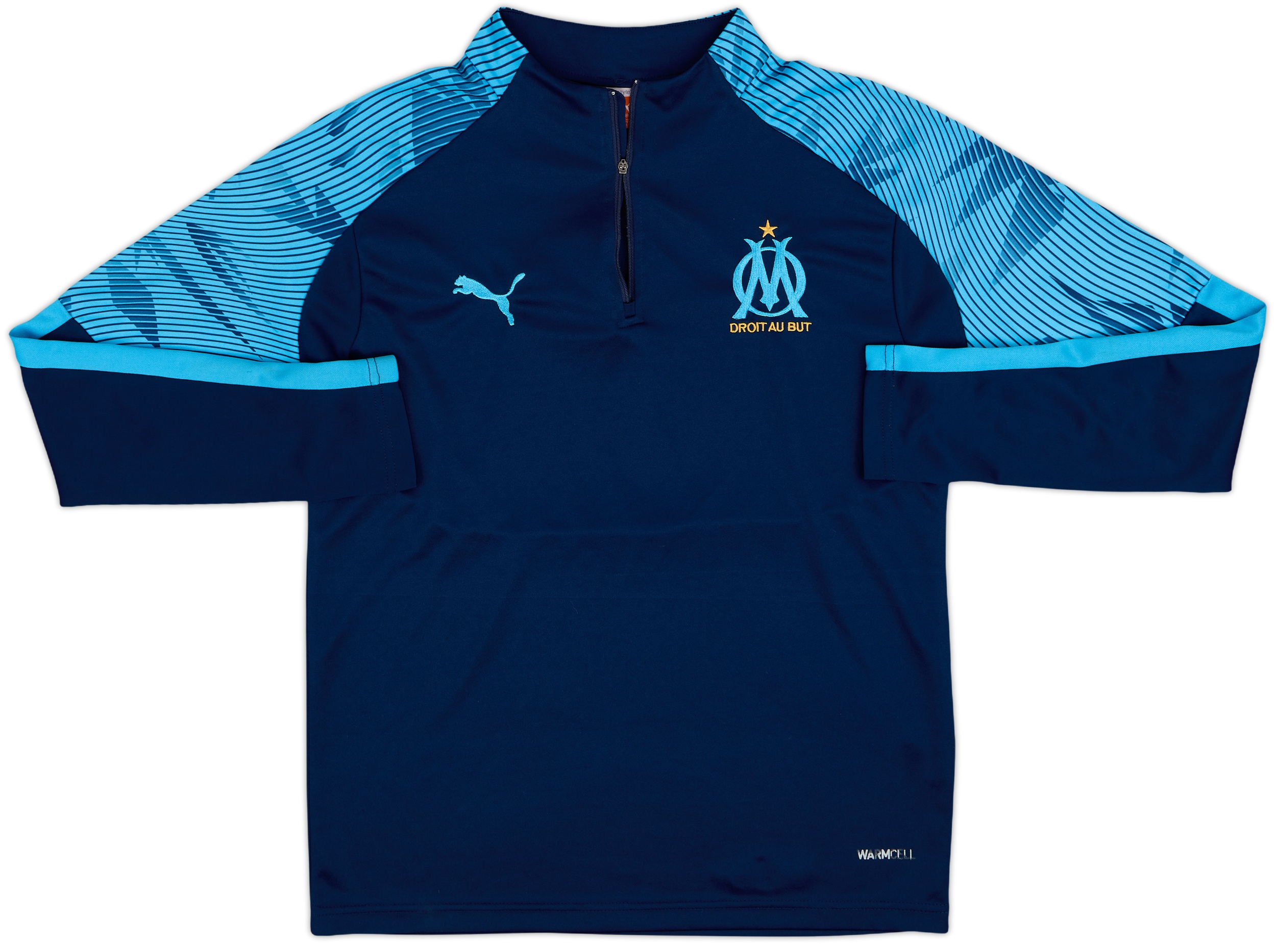 2017-18 Olympique Marseille Puma 1/4 Zip Drill Top - 5/10 - (S)