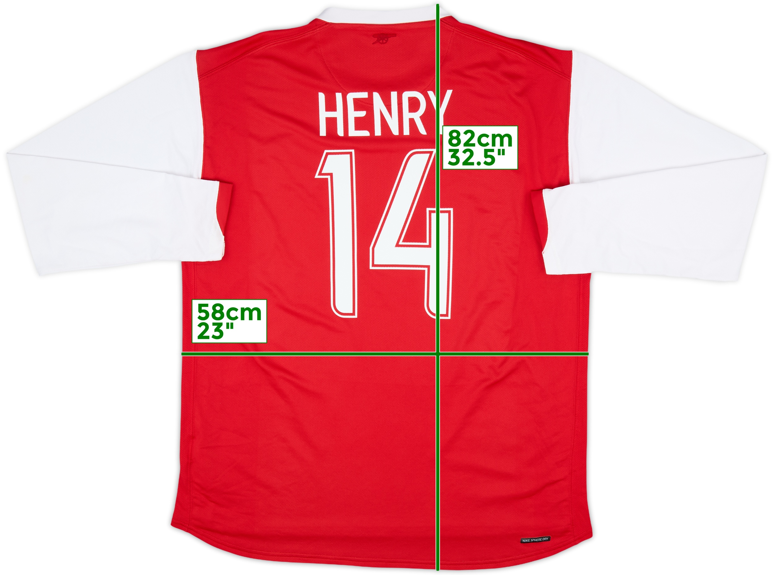 2006-08 Arsenal Home L/S Shirt Henry #14 - 7/10 - (XXL)