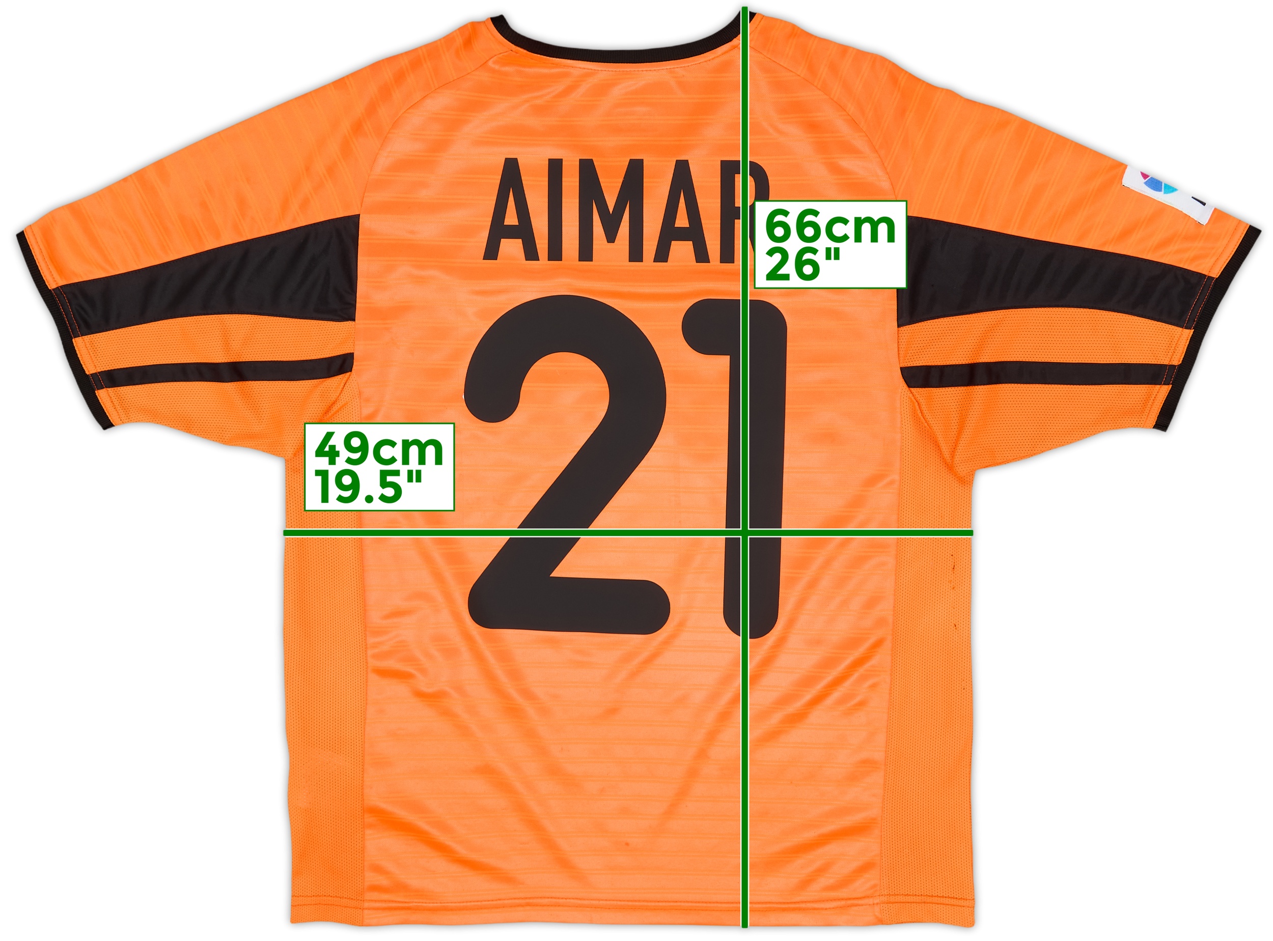 2001-02 Valencia Away Shirt Aimar #21 - 8/10 - (S)