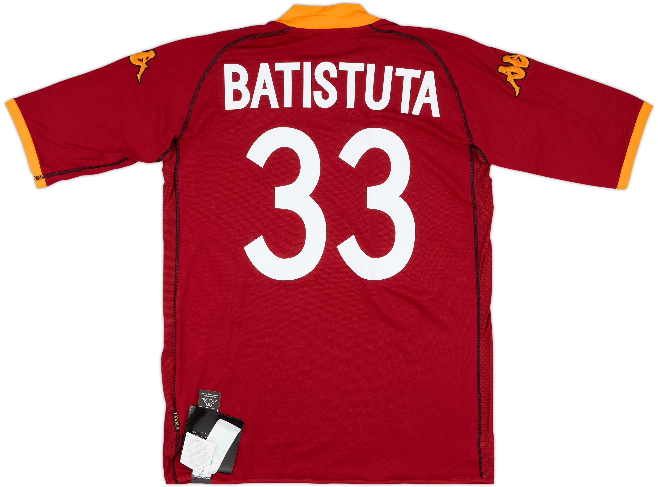 2002-03 Roma Home Shirt Batistuta #33 (3XL)