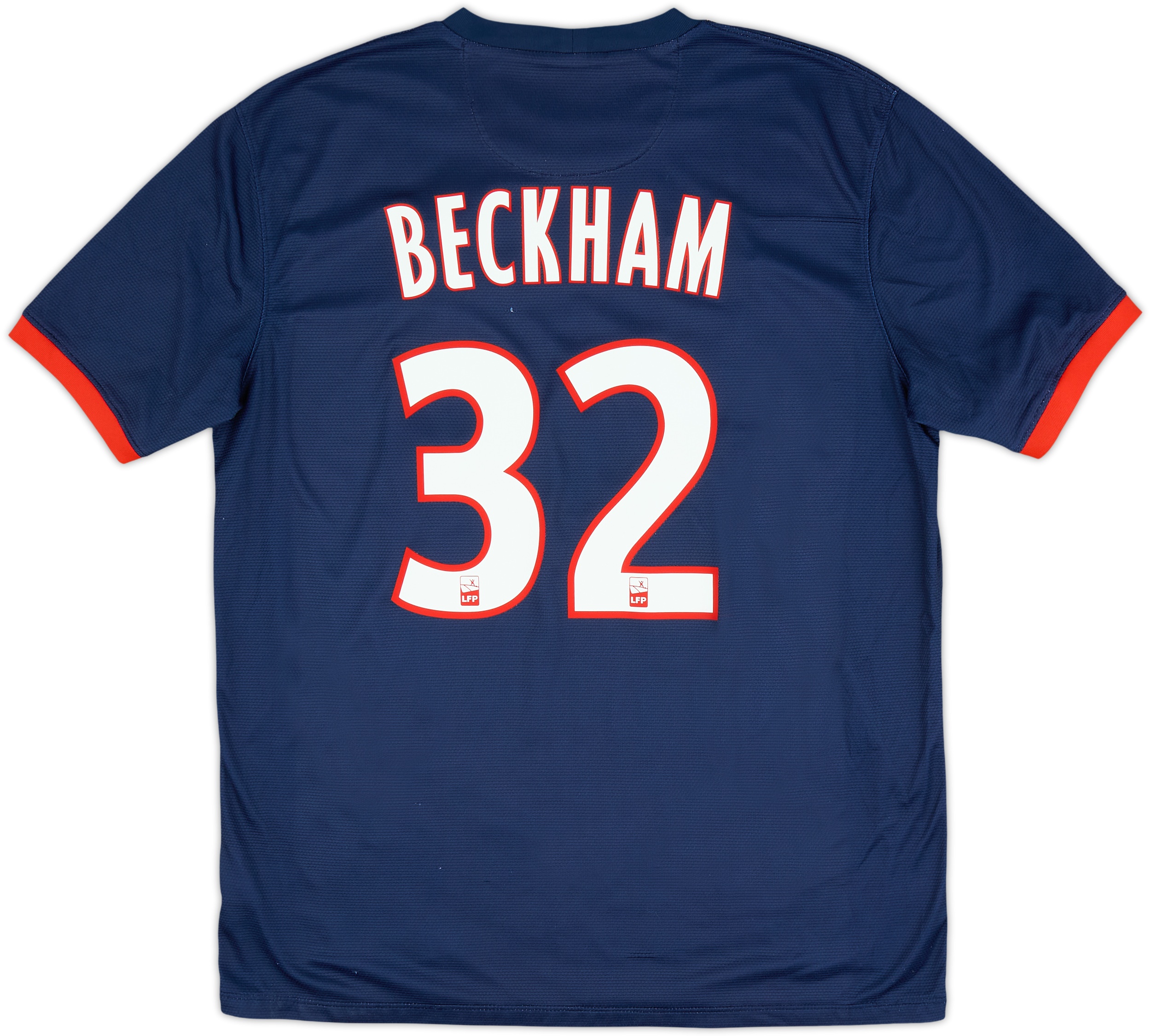 2013-14 Paris Saint-Germain Home Shirt Beckham #32 - 7/10 - (S)