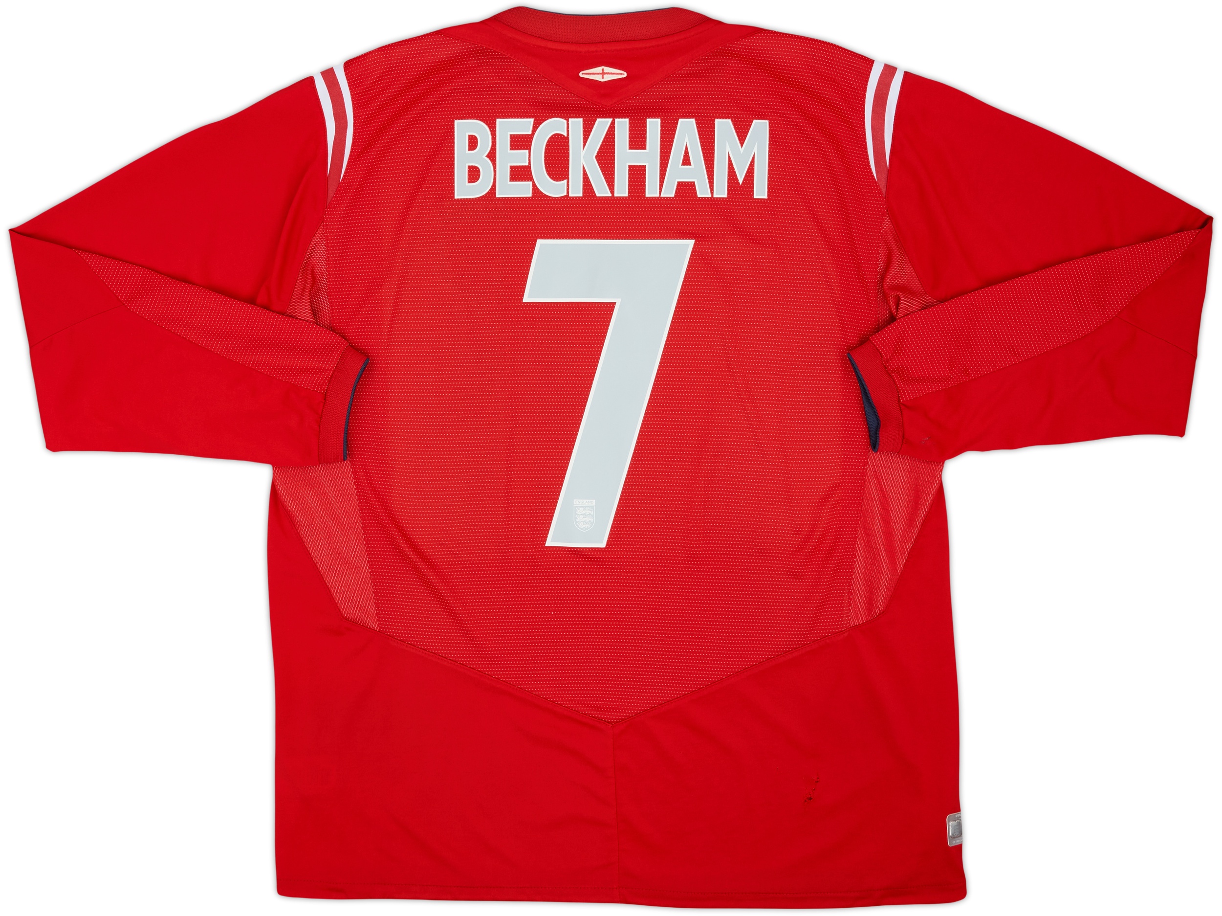 ウェア Beckham 7 England  2004/05 Longsleve 2004-06 England Away L/S Shirt Beckham #7 - 5/10 - (XL)