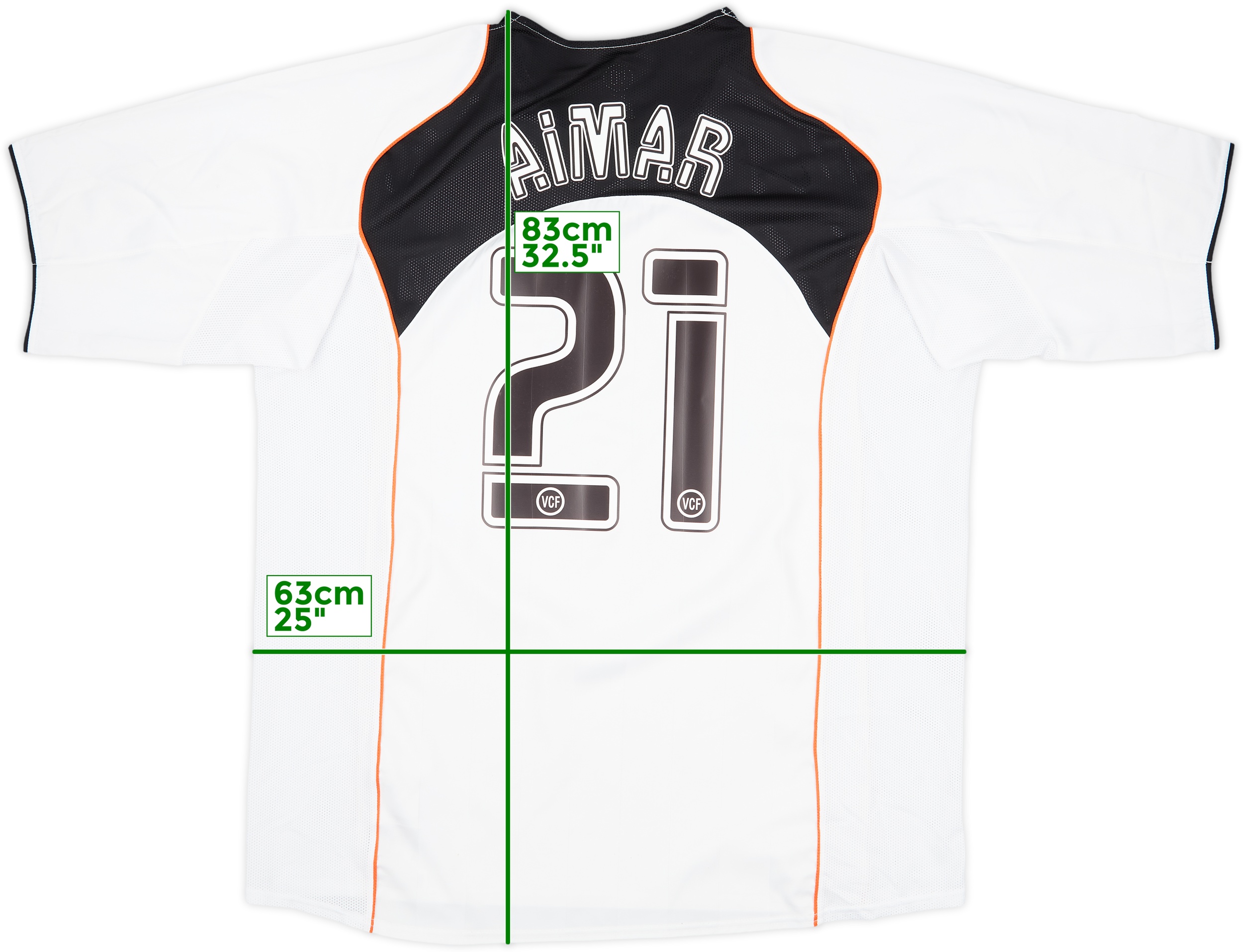 2001-02 Valencia Home Shirt Aimar #21 - 8/10 - (L)