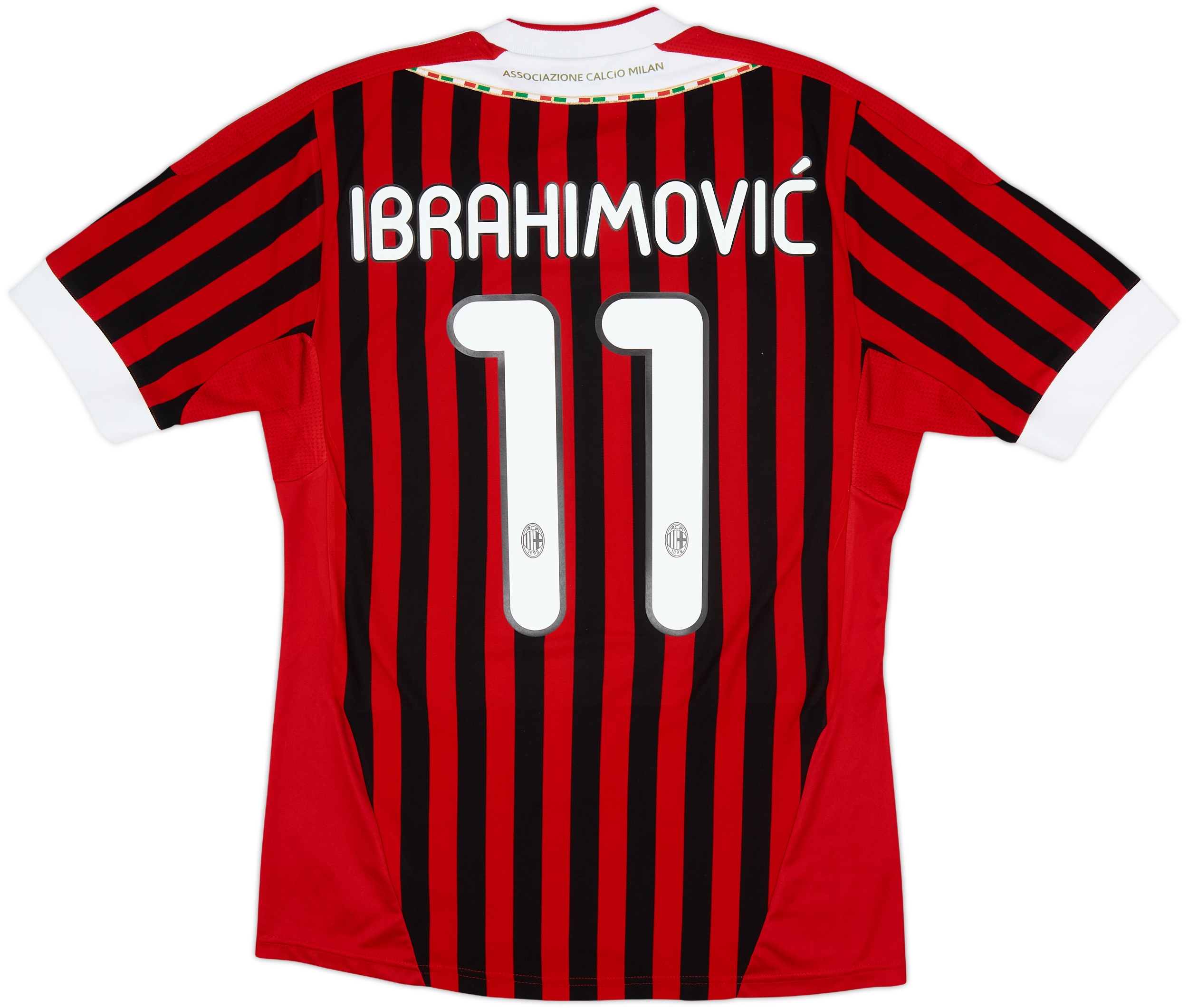 2011-12 AC Milan Home Shirt Ibrahimovic #11 - 7/10 - (S)