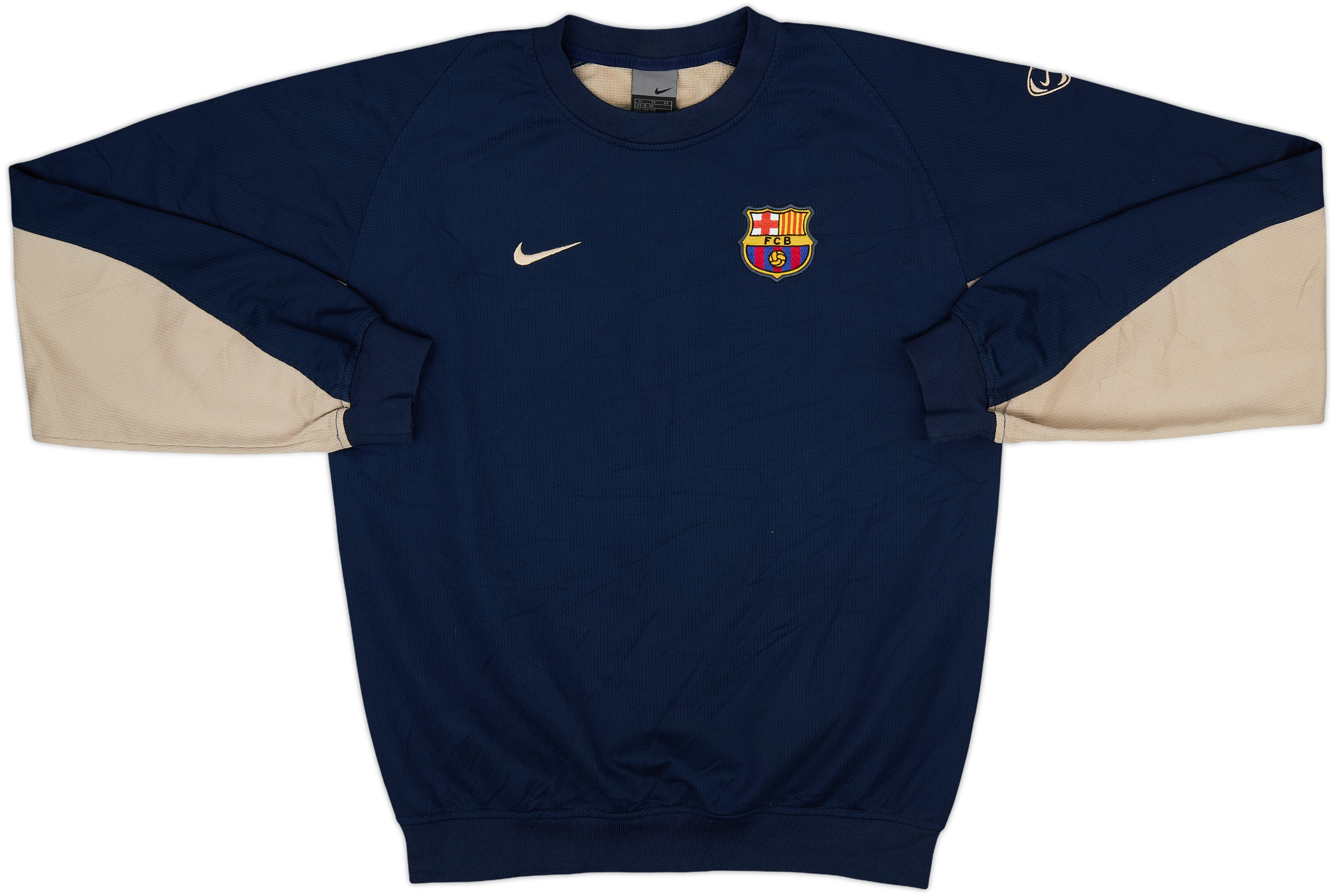 Nike FC Barcelona トレーナー ネイビー 2003-04 Barcelona Nike Sweat Top - 8/10 - (XL.Boys)