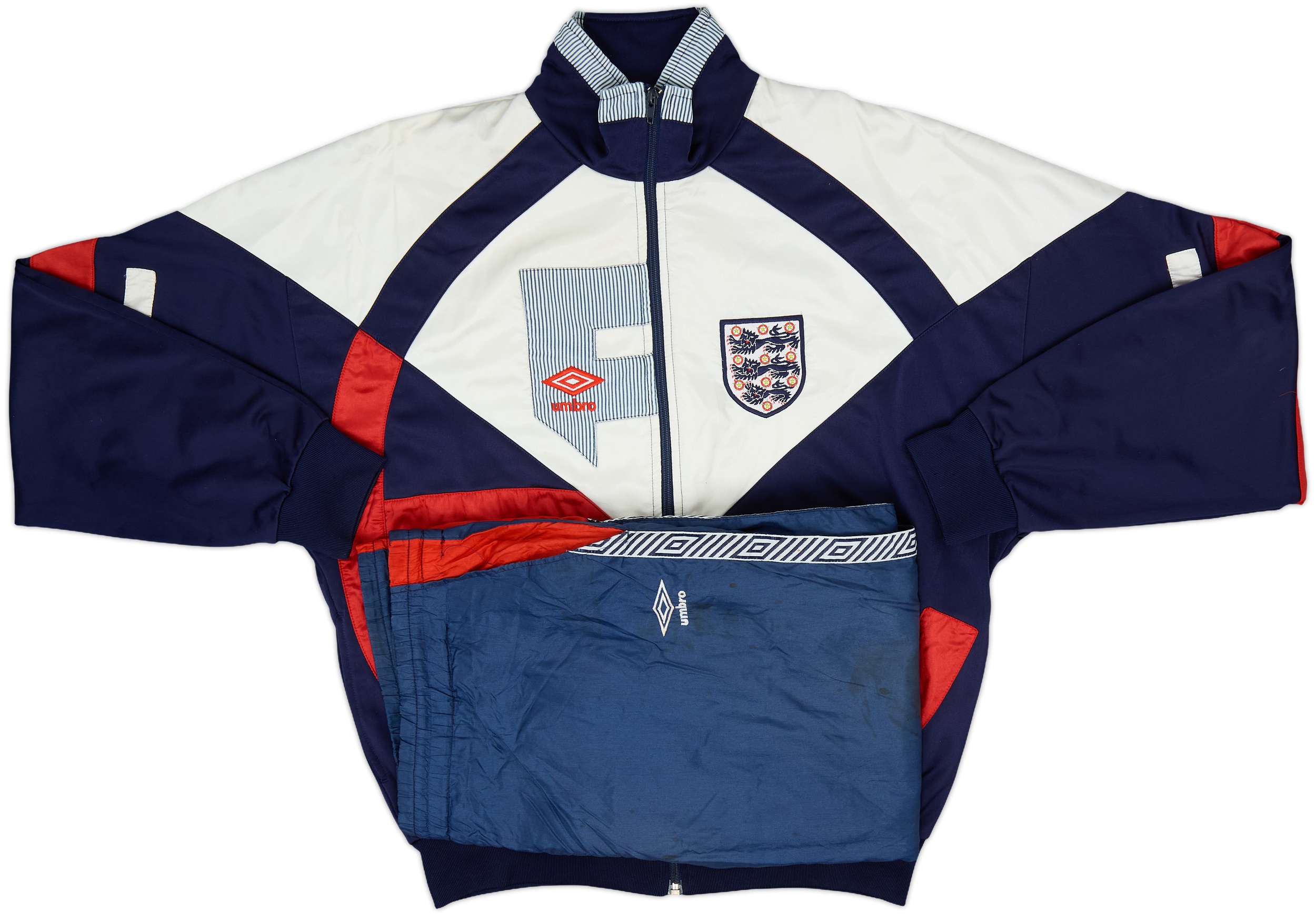 1990-92 England Umbro Tracksuit - 6/10 - (M)
