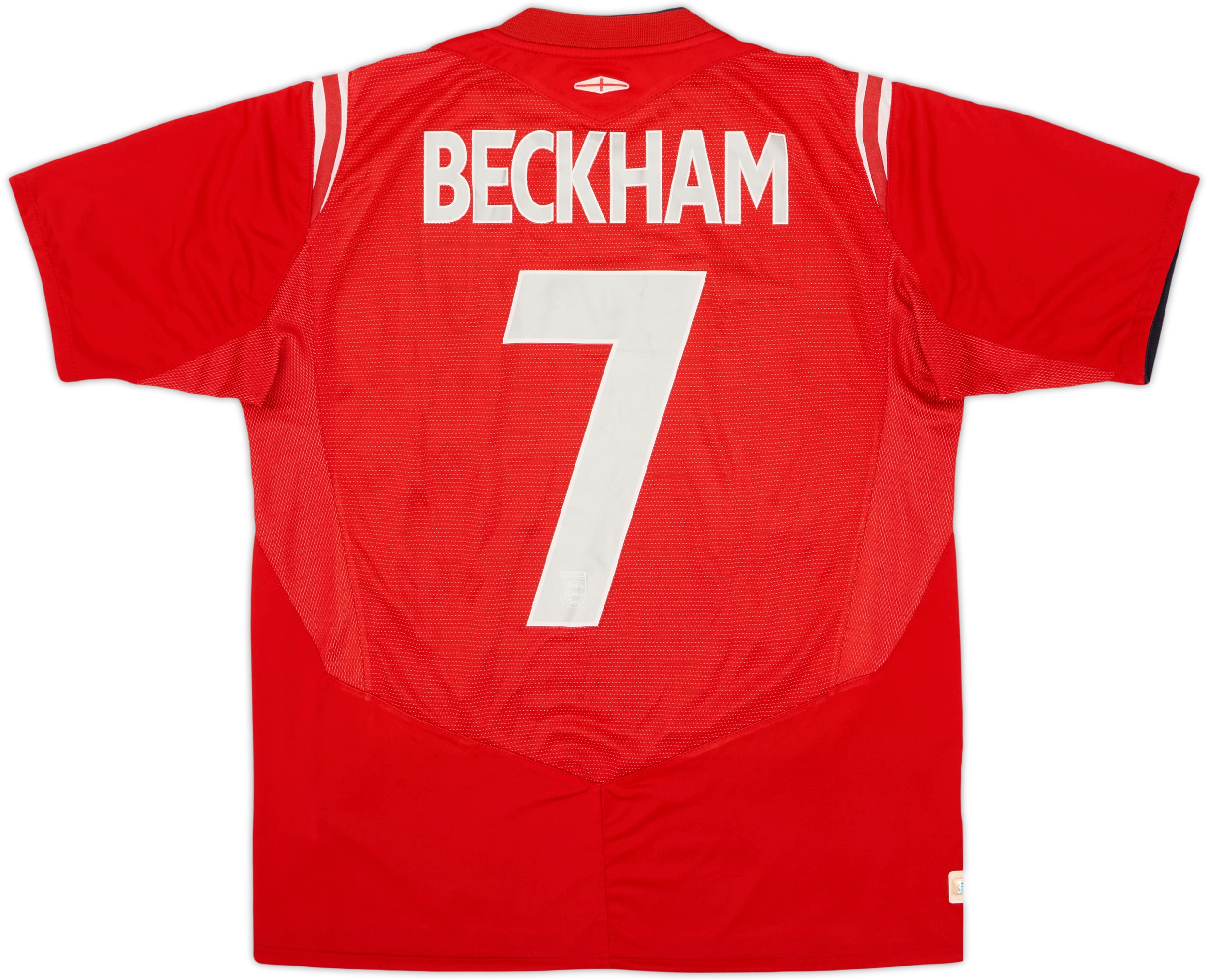 2004-06 England Away Shirt Beckham #7 - 6/10 - (M)