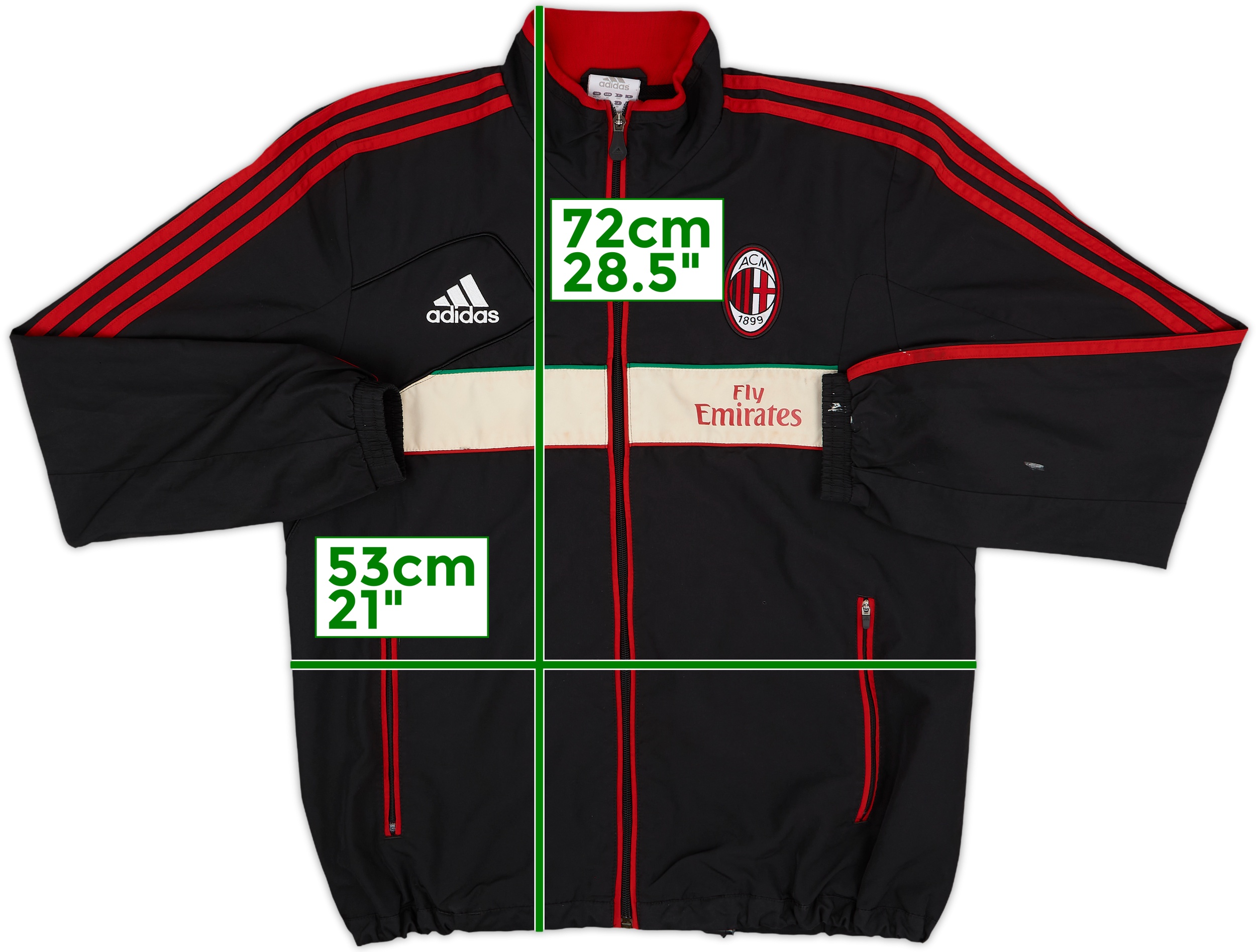 2012-13 AC Milan adidas Track Jacket - 6/10 - (M/L)